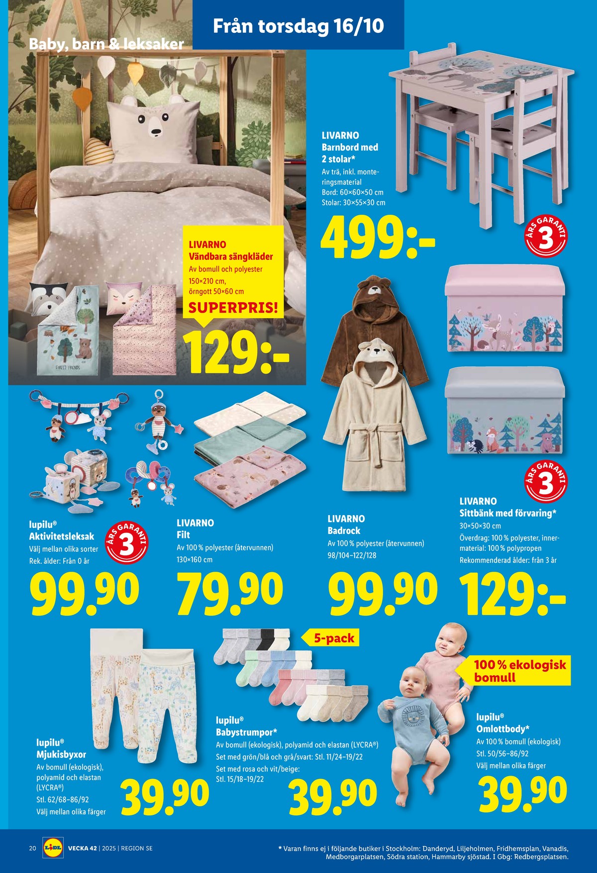 Se Lidl reklamblad för vecka 42 på Kampanjveckan.se. Se bra erbjudanden på många varor, t.ex. barnmöbler livarno eller bänk livarno. Läs reklambladet här! Sida 22
