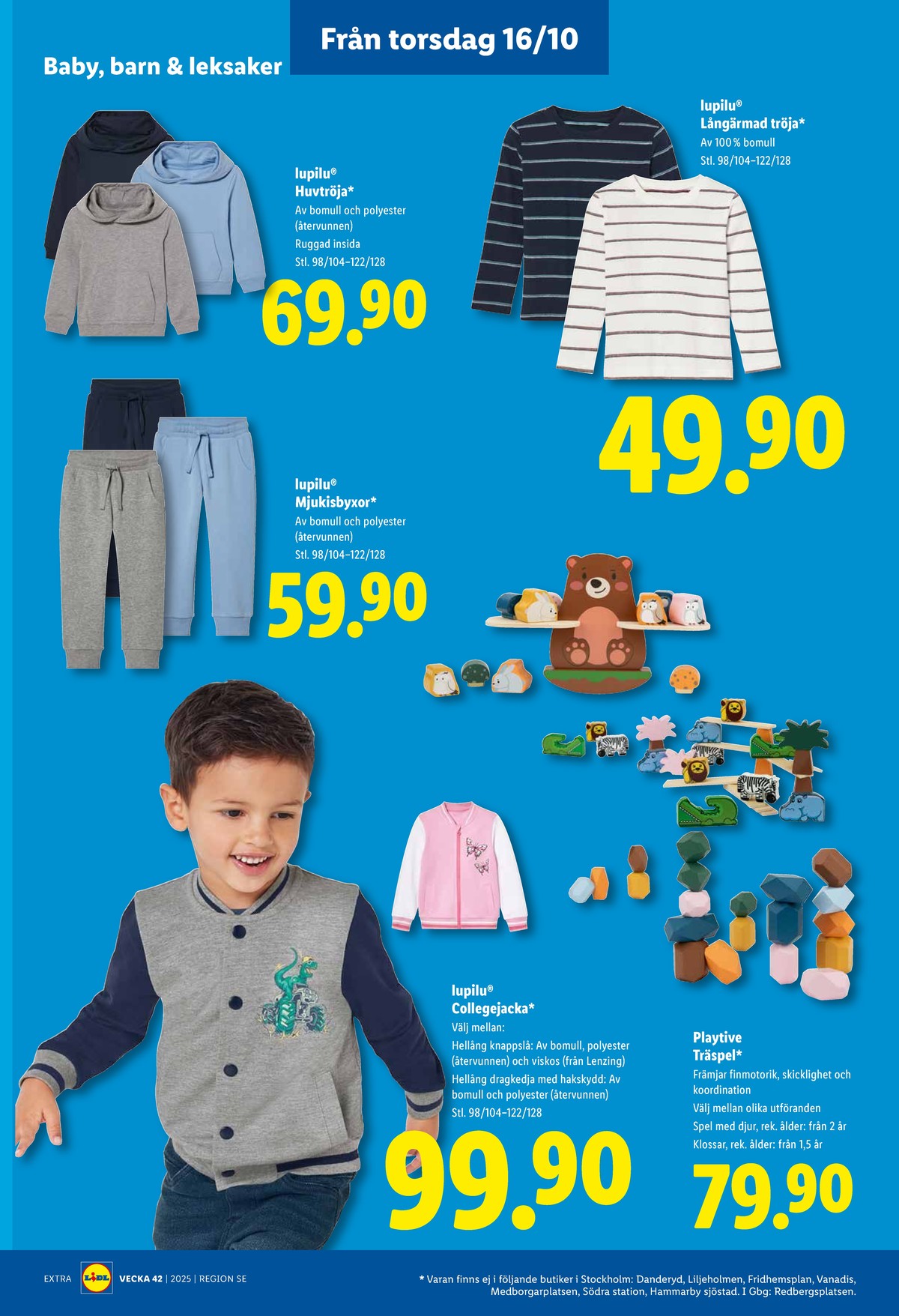Se Lidl reklamblad för vecka 42 på Kampanjveckan.se. Se bra erbjudanden på många varor, t.ex. tröjor lupilu eller sweatshirt lupilu. Läs reklambladet här! Sida 23
