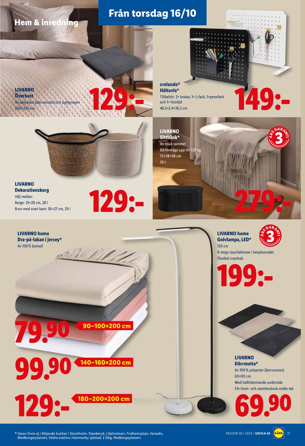 Se Lidl reklamblad för vecka 42 på Kampanjveckan.se. Se bra erbjudanden på många varor, t.ex. tavlor crelando eller Överkast livarno. Läs reklambladet här! Sida 24
