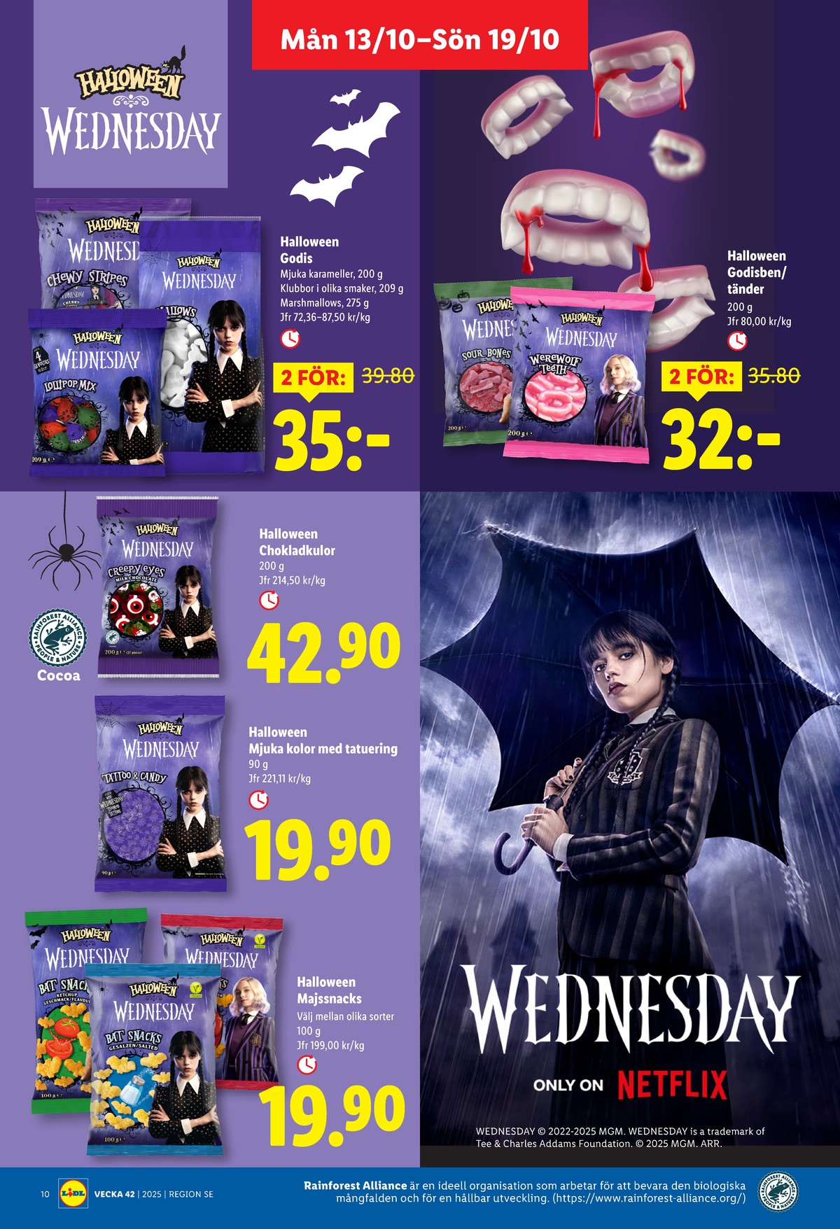 Se Lidl reklamblad för vecka 42 på Kampanjveckan.se. Se bra erbjudanden på många varor, t.ex. godis okänd eller kola okänd. Läs reklambladet här! Sida 10
