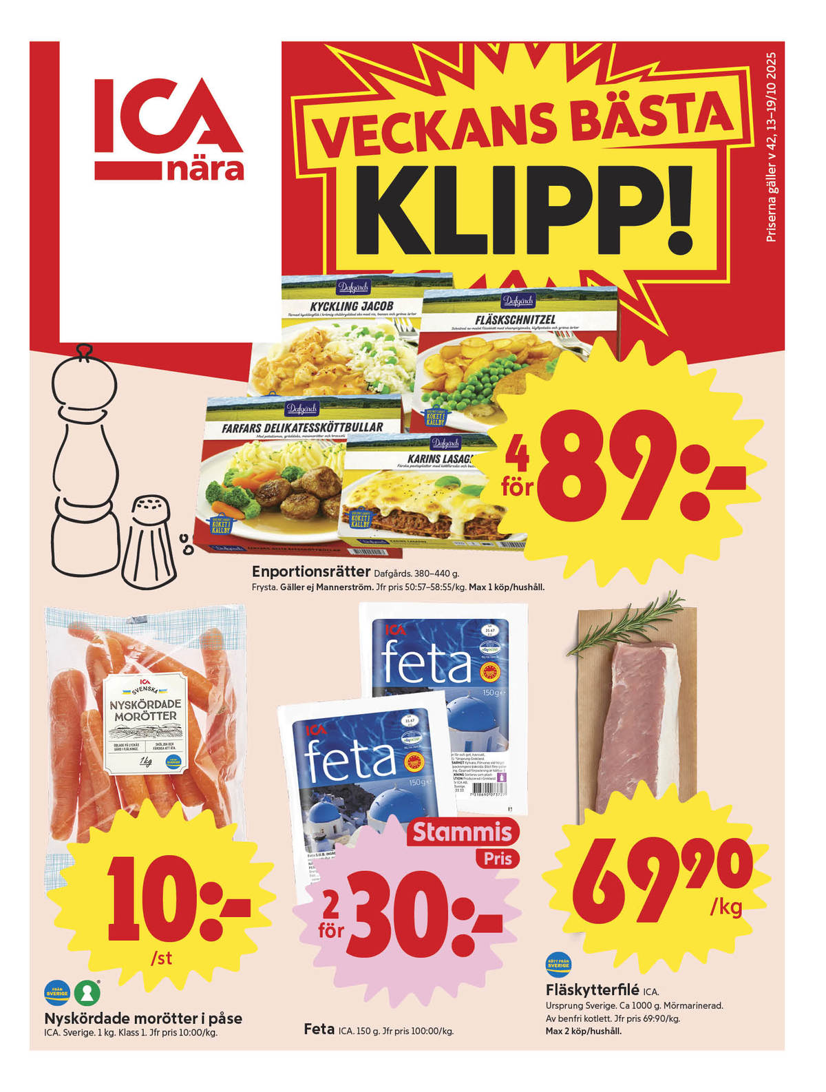 Se ICA Nära reklamblad för vecka 42 på Kampanjveckan.se. Se bra erbjudanden på många varor, t.ex. morötter ica eller fetaost zeta. Läs reklambladet här! Sida 1
