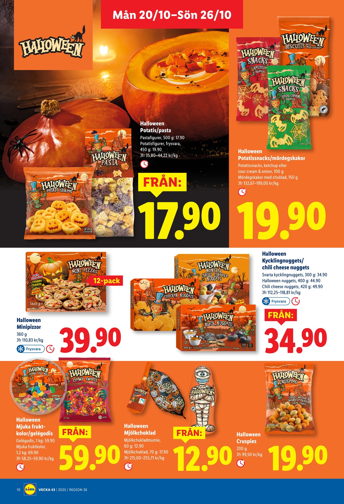 Se Lidl reklamblad för vecka 43 på Kampanjveckan.se. Se bra erbjudanden på många varor, t.ex. snacks okänd eller pasta okänd. Läs reklambladet här! Sida 10
