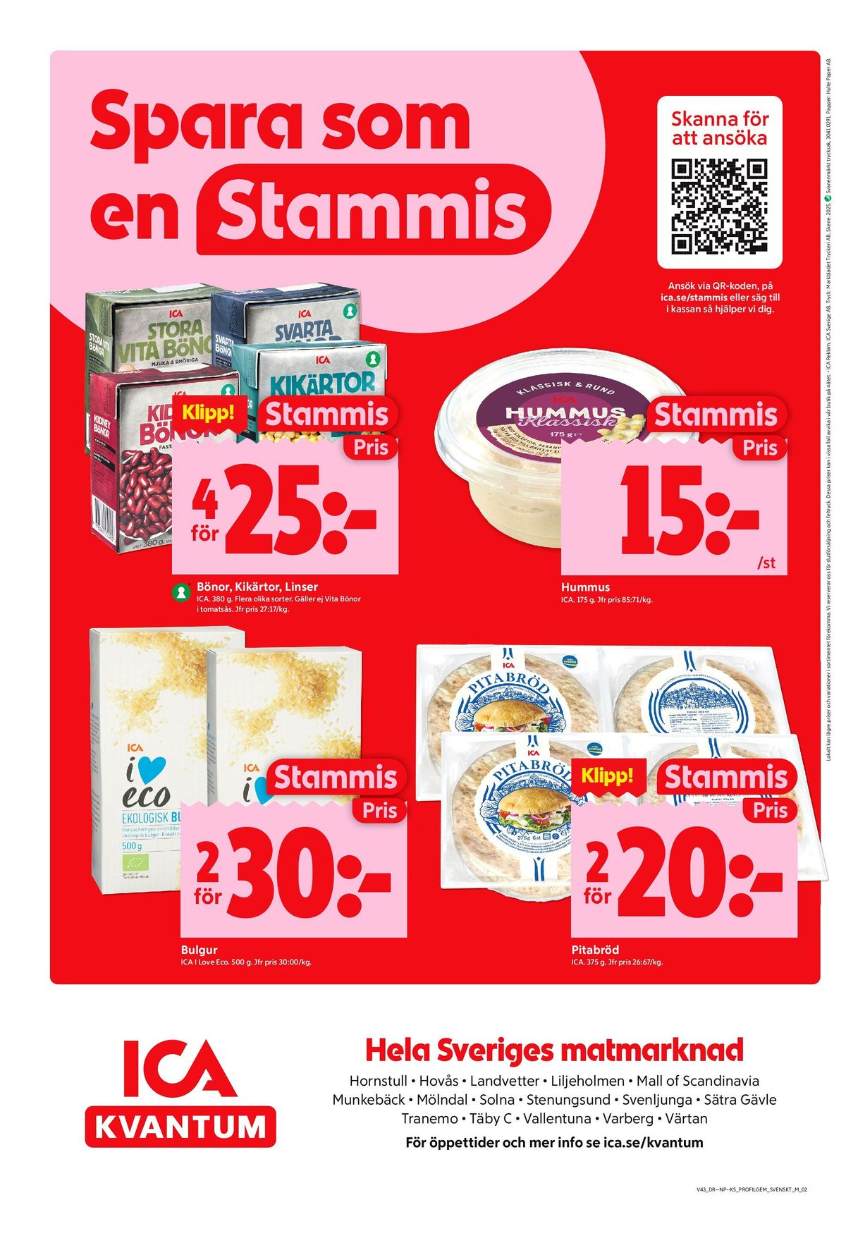 Se ICA Kvantum reklamblad för vecka 43 på Kampanjveckan.se. Se bra erbjudanden på många varor, t.ex. bulgur ica i love eco eller pitabröd ica. Läs reklambladet här! Sida 10
