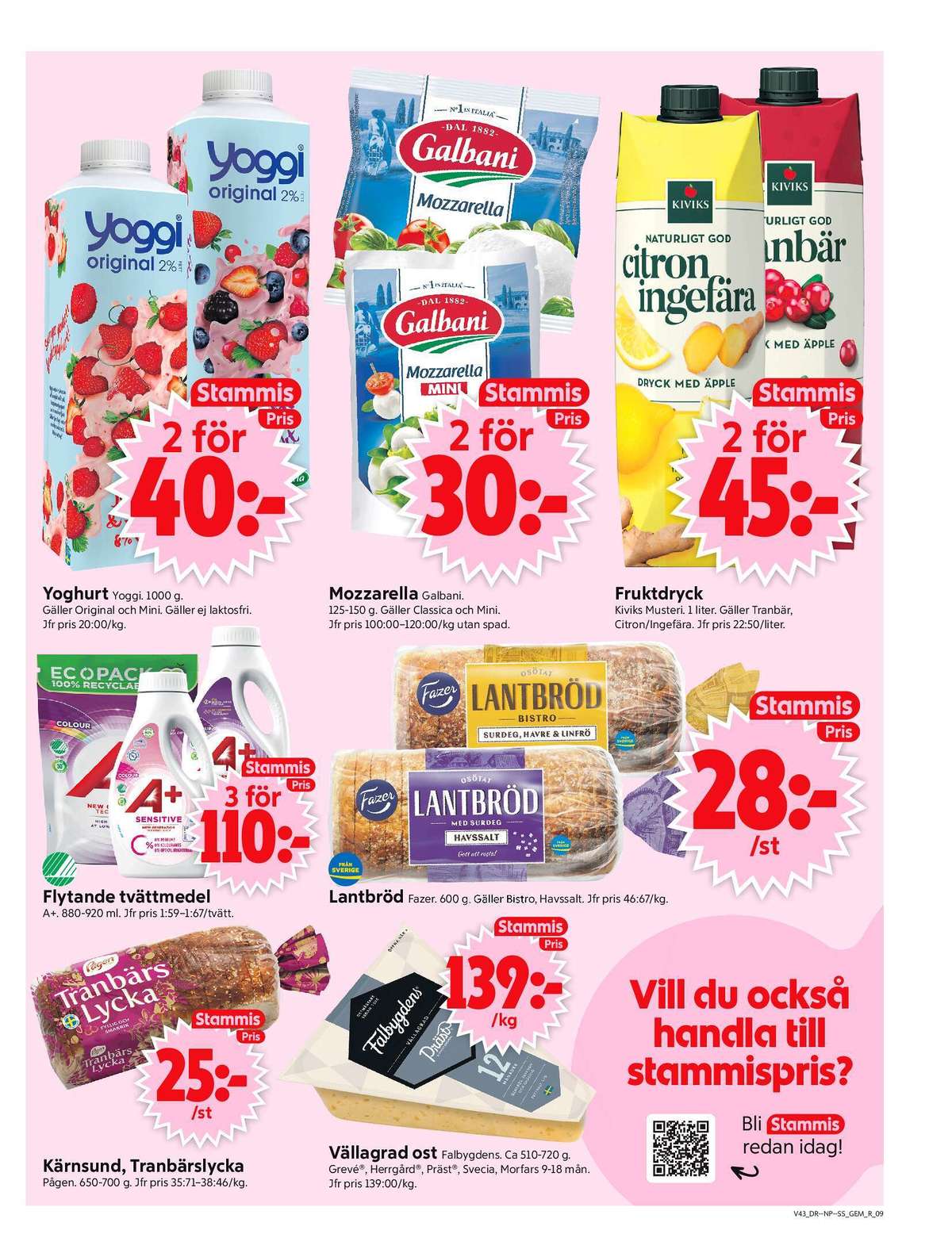 Se ICA Supermarket reklamblad för vecka 43 på Kampanjveckan.se. Se bra erbjudanden på många varor, t.ex. rågbröd tranbärs lycka eller grevé falbygdens. Läs reklambladet här! Sida 11
