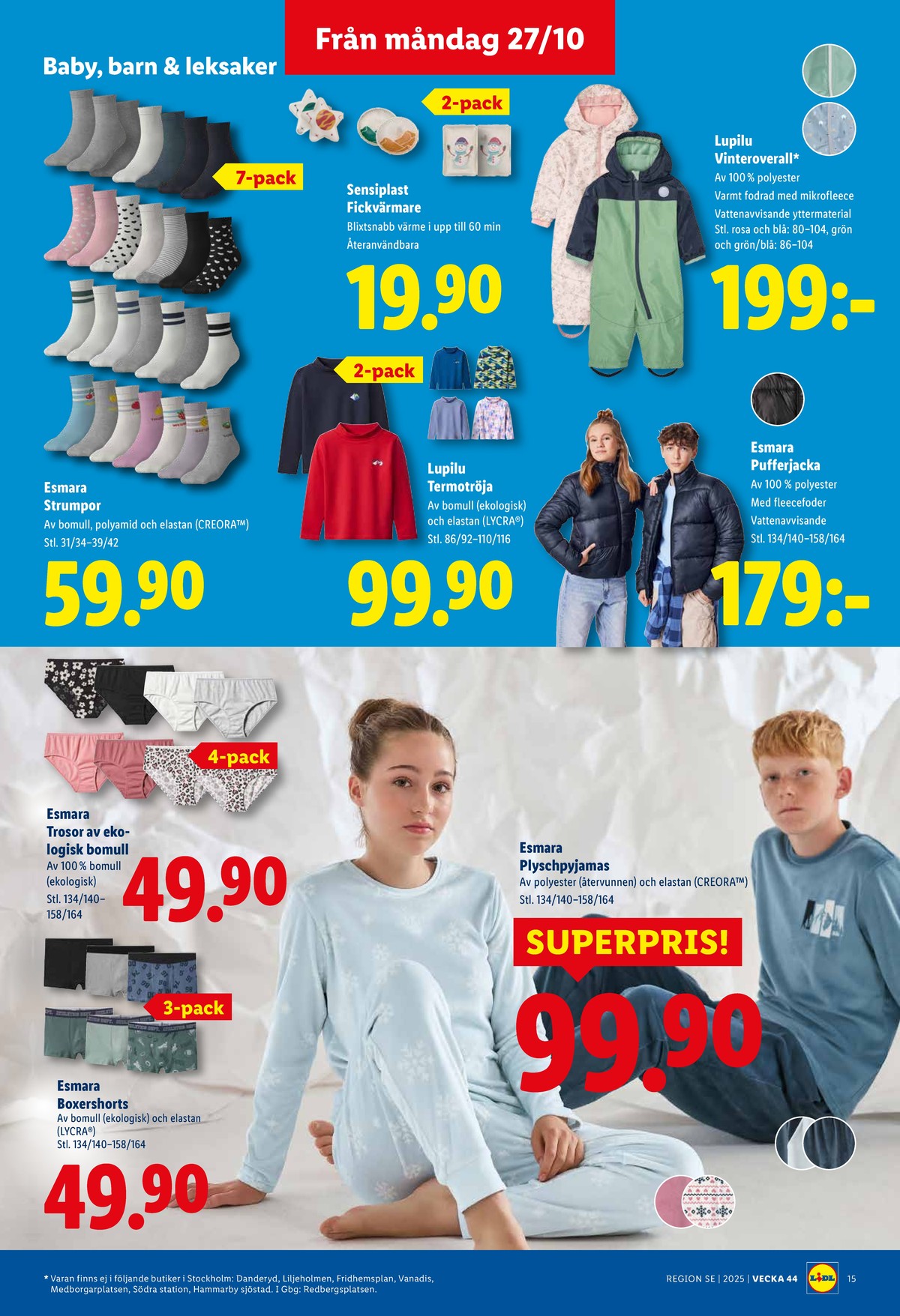 Se Lidl reklamblad för vecka 44 på Kampanjveckan.se. Se bra erbjudanden på många varor, t.ex. overall lupilu eller handvärmare sensiplast. Läs reklambladet här! Sida 17
