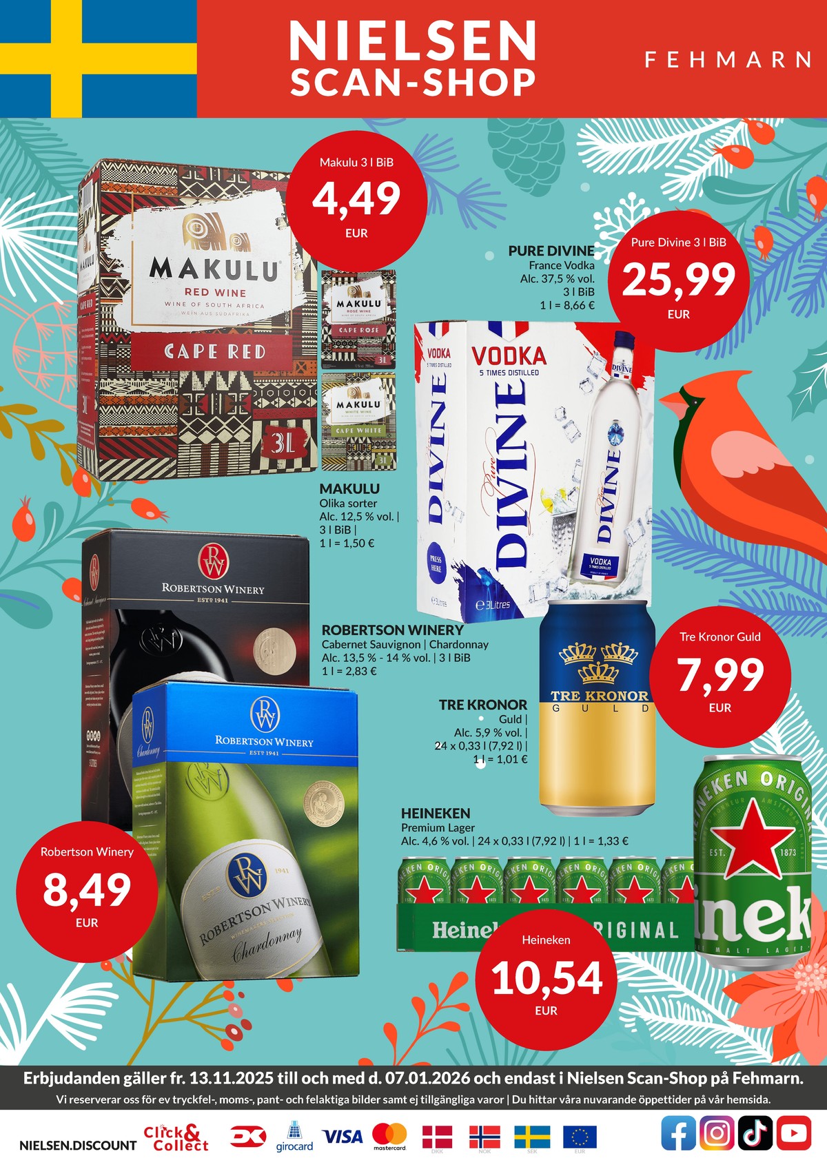 Nielsen Discount reklamblad. Giltig: 13/11/25 - 07/01/26