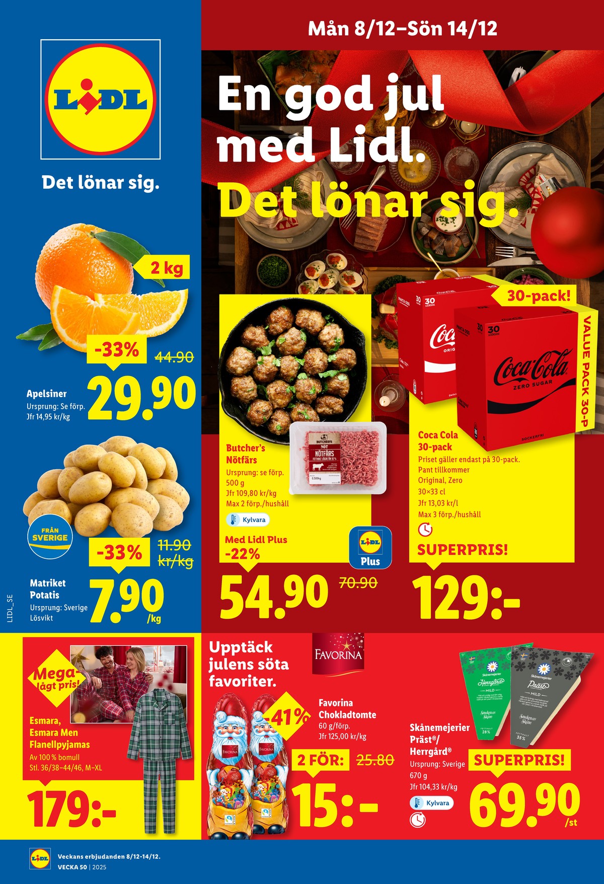 Lidl reklamblad. Giltig: 08/12/25 - 14/12/25