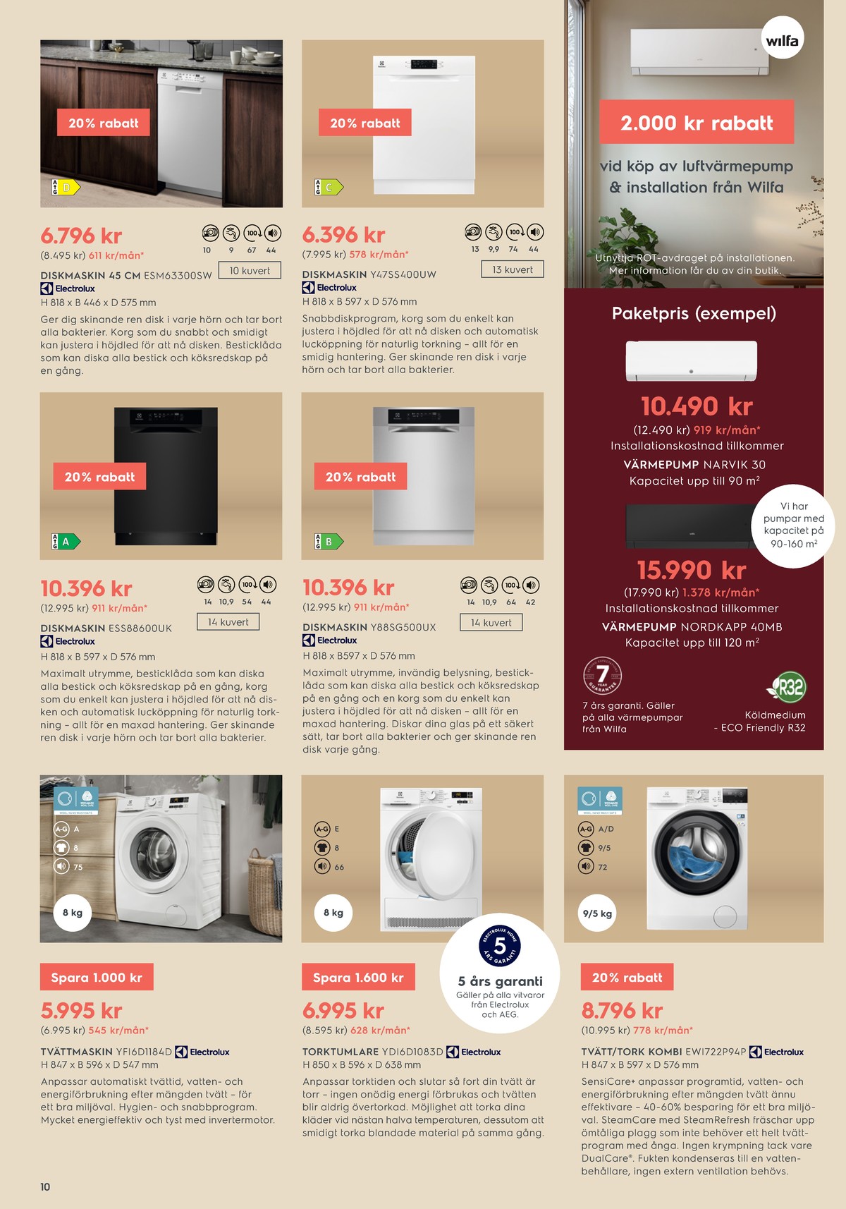 Se Electrolux Home reklamblad för vecka 50 på Kampanjveckan.se. Se bra erbjudanden på många varor. Läs reklambladet här! Sida 10