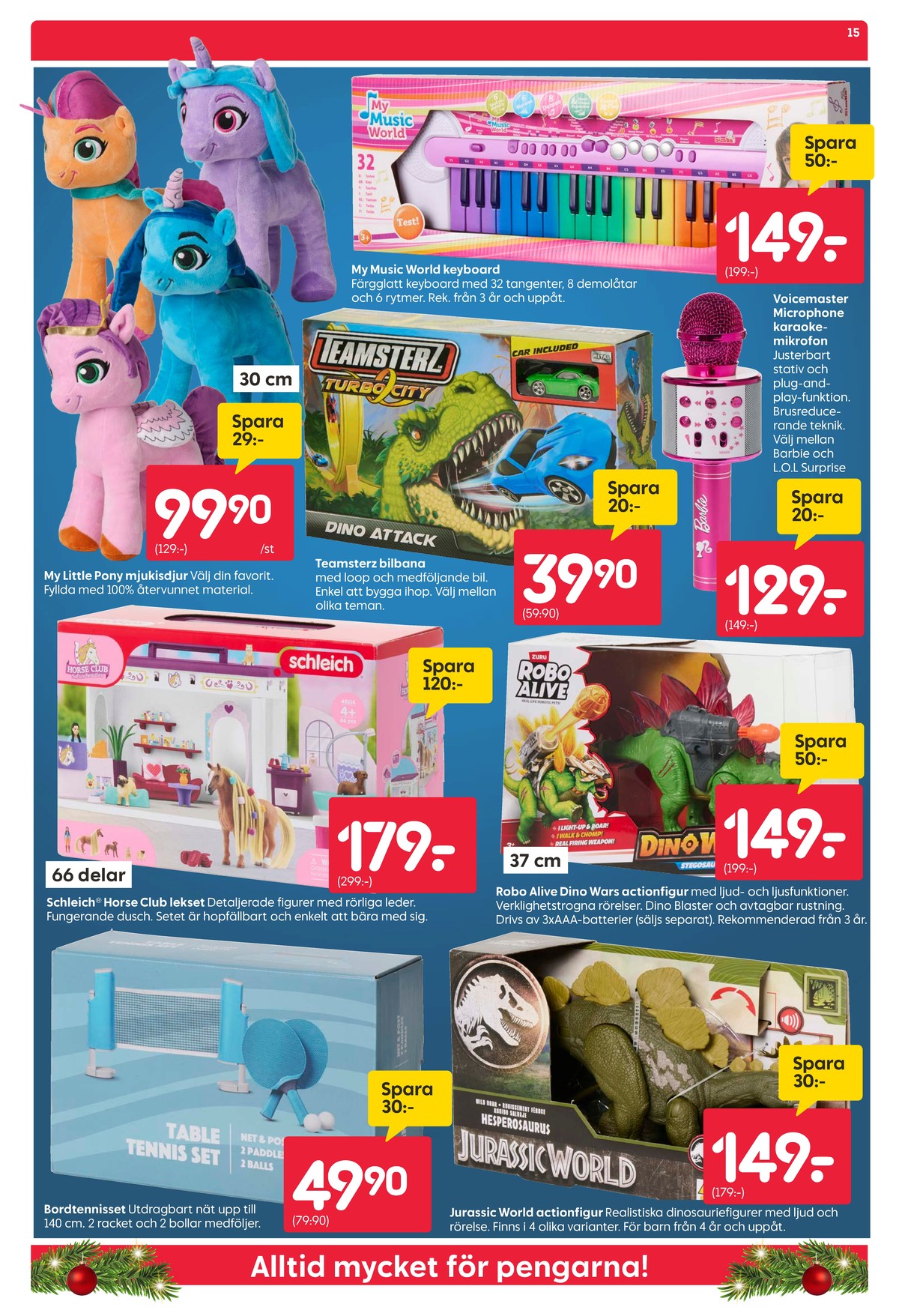 Se Rusta reklamblad för vecka 50 på Kampanjveckan.se. Se bra erbjudanden på många varor, t.ex. leksaker robo alive eller kramdjur my little pony. Läs reklambladet här! Sida 15
