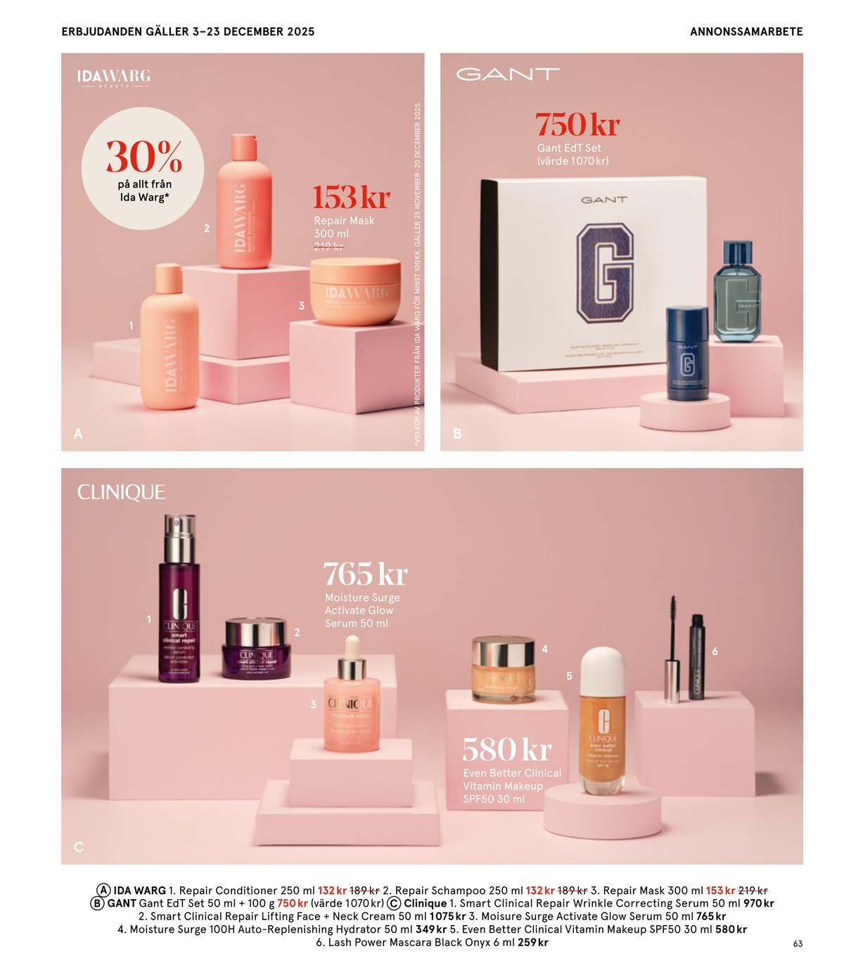 Se Åhlens reklamblad för vecka 51 på Kampanjveckan.se. Se bra erbjudanden på många varor. Läs reklambladet här! Sida 63