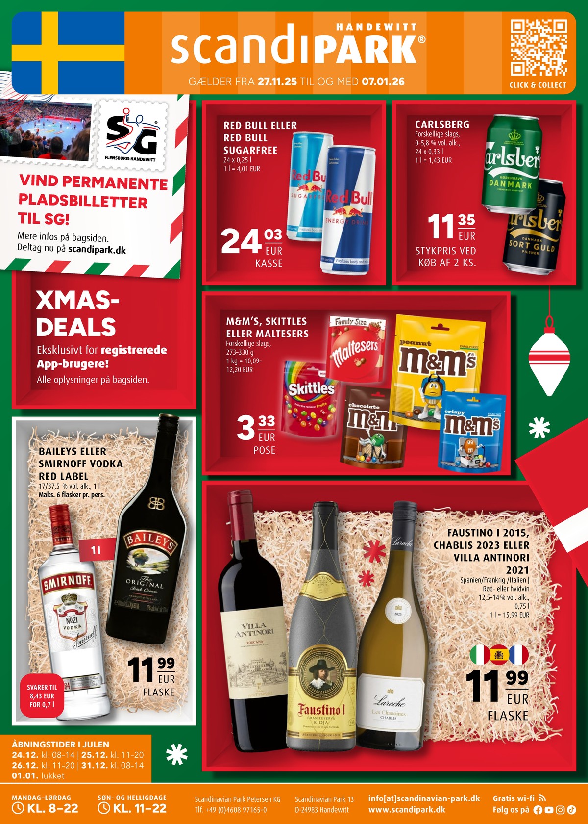 Se Scandinavian Park reklamblad för vecka 51 på Kampanjveckan.se. Se bra erbjudanden på många varor, t.ex. cafélikör baileys eller röd vin okänd. Läs reklambladet här! Sida 1
