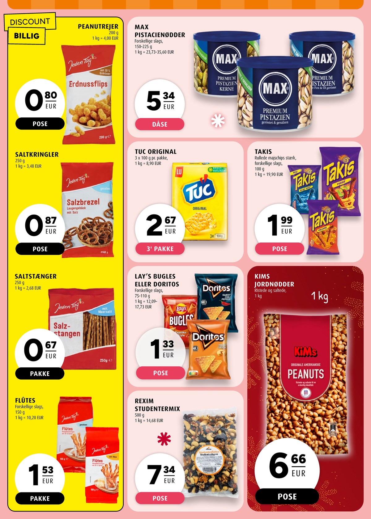 Se Scandinavian Park reklamblad för vecka 51 på Kampanjveckan.se. Se bra erbjudanden på många varor, t.ex. jordnötsbågar jeden tag eller salta kringlor jeden tag. Läs reklambladet här! Sida 12
