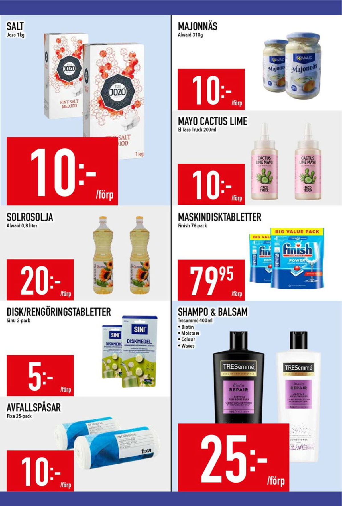 Se MatDax reklamblad för vecka 51 på Kampanjveckan.se. Se bra erbjudanden på många varor, t.ex. salt m jod jozo eller solrosolja alwaid. Läs reklambladet här! Sida 21
