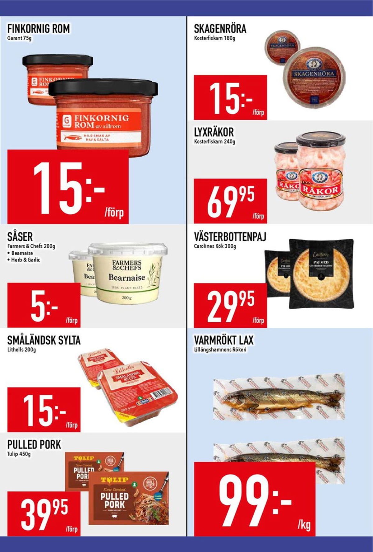 Se MatDax reklamblad för vecka 51 på Kampanjveckan.se. Se bra erbjudanden på många varor, t.ex. pulled pork tulip eller sylta småländsk sylta. Läs reklambladet här! Sida 8
