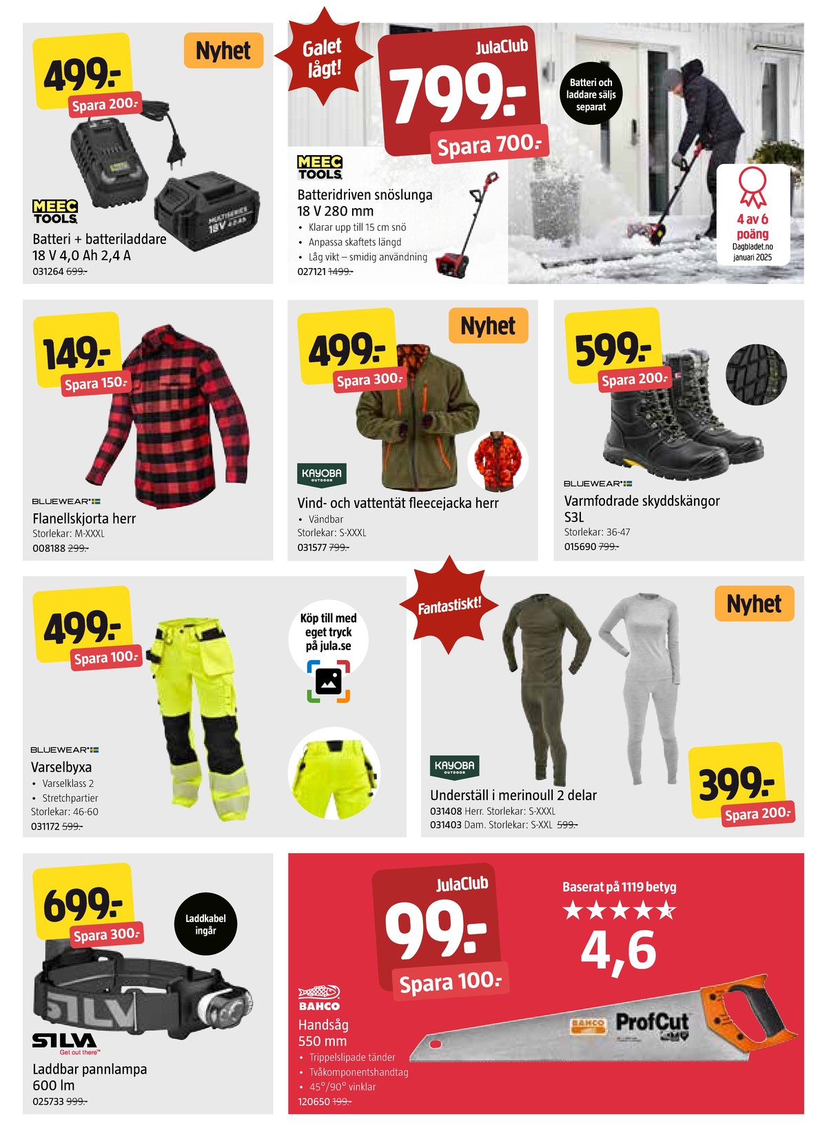 Se Jula reklamblad för vecka 52 på Kampanjveckan.se. Se bra erbjudanden på många varor. Läs reklambladet här! Sida 7