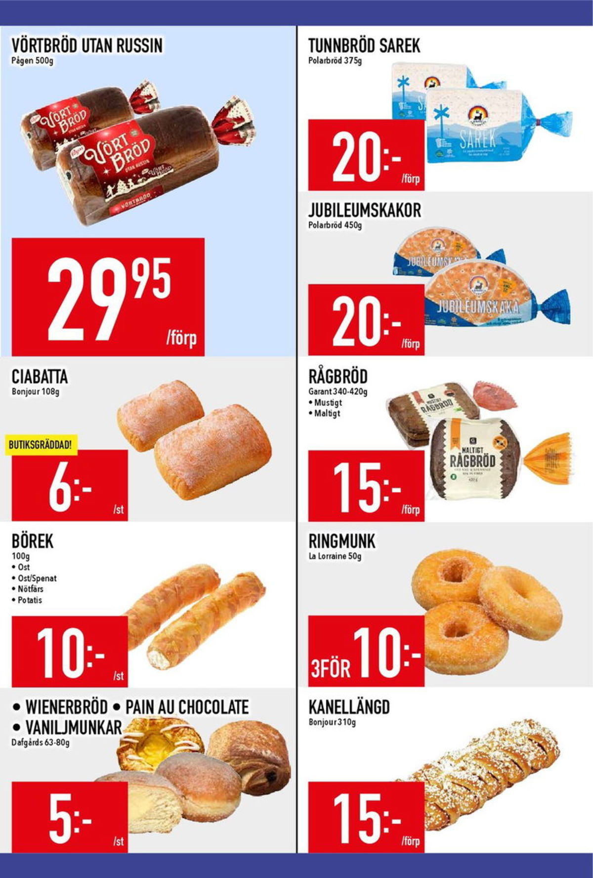 Se MatDax reklamblad för vecka 52 på Kampanjveckan.se. Se bra erbjudanden på många varor, t.ex. vörtbröd vörtbröd eller rågbröd maltigt. Läs reklambladet här! Sida 16
