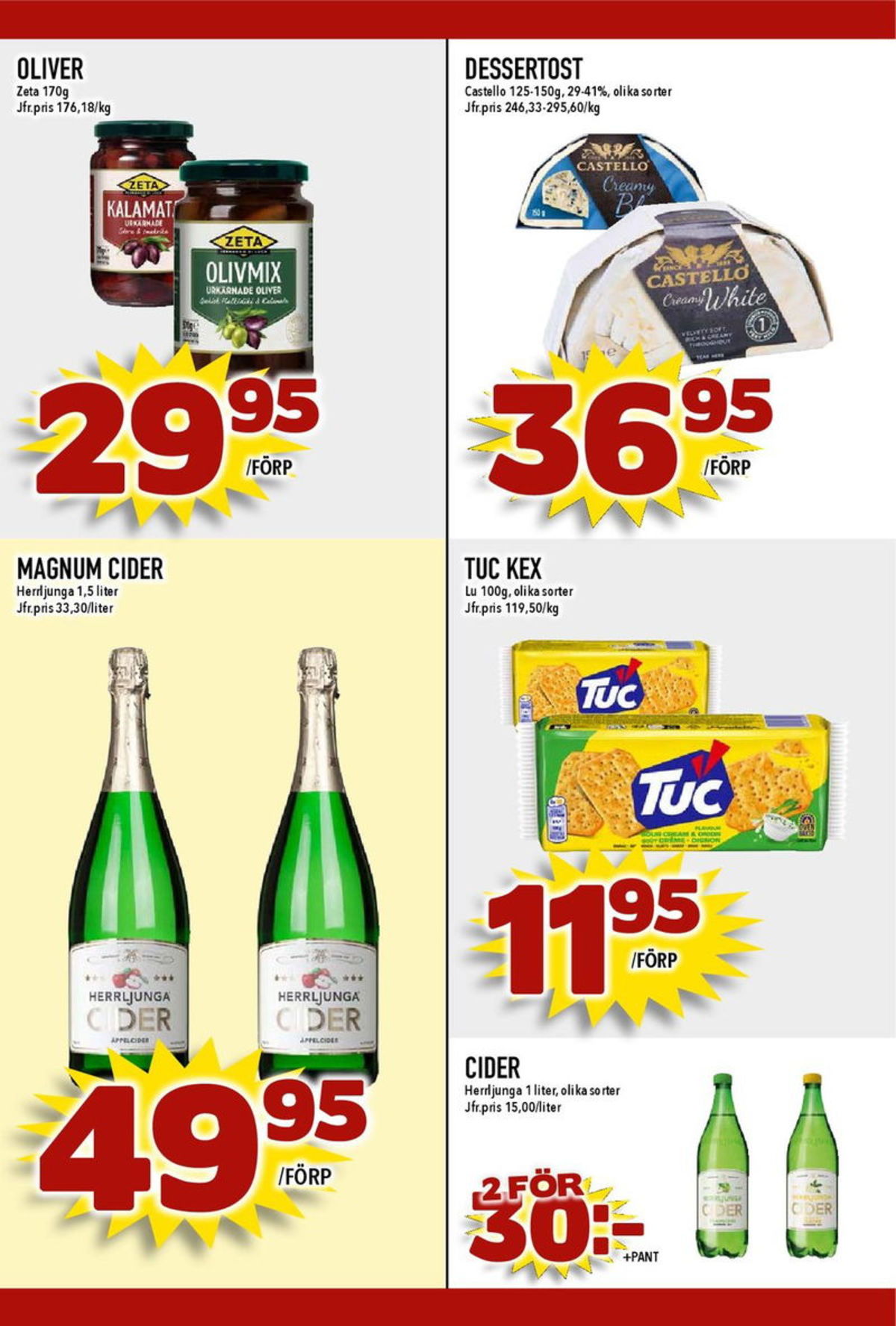 Se MatDax reklamblad för vecka 52 på Kampanjveckan.se. Se bra erbjudanden på många varor, t.ex. smörgåskex tuc eller cider päron päron. Läs reklambladet här! Sida 23
