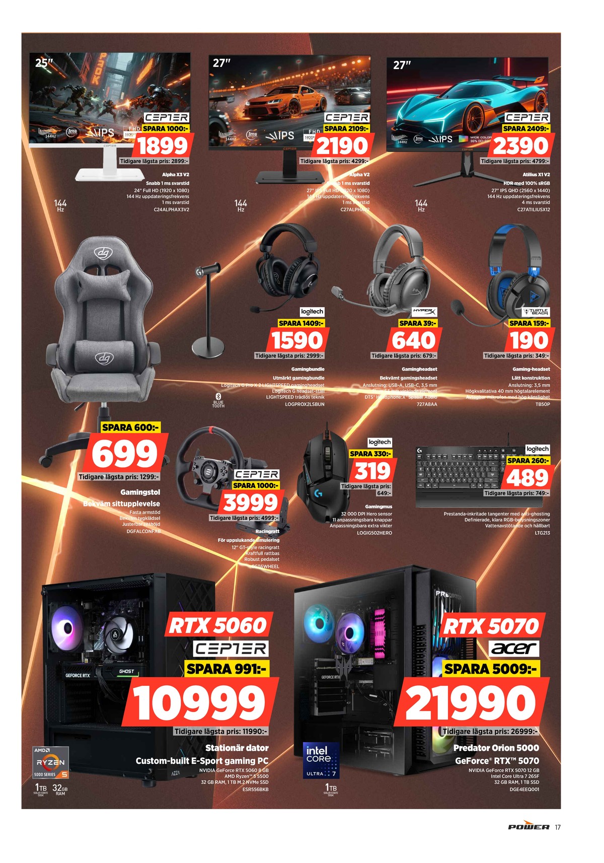 Se Power reklamblad för vecka 52 på Kampanjveckan.se. Se bra erbjudanden på många varor. Läs reklambladet här! Sida 17