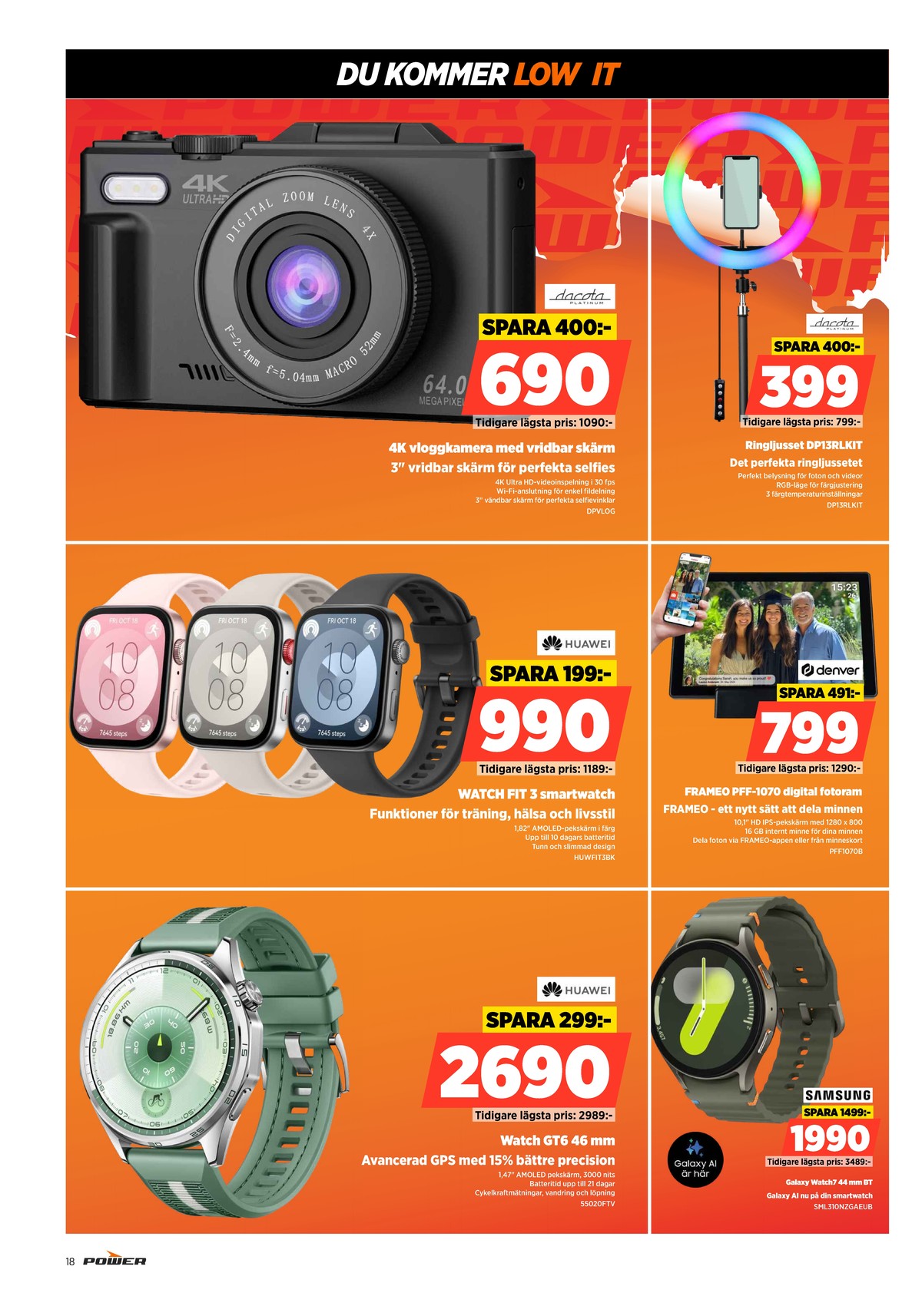 Se Power reklamblad för vecka 52 på Kampanjveckan.se. Se bra erbjudanden på många varor. Läs reklambladet här! Sida 18