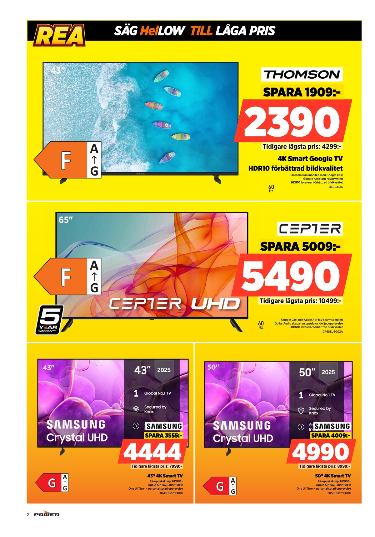 Se Power reklamblad för vecka 52 på Kampanjveckan.se. Se bra erbjudanden på många varor. Läs reklambladet här! Sida 2