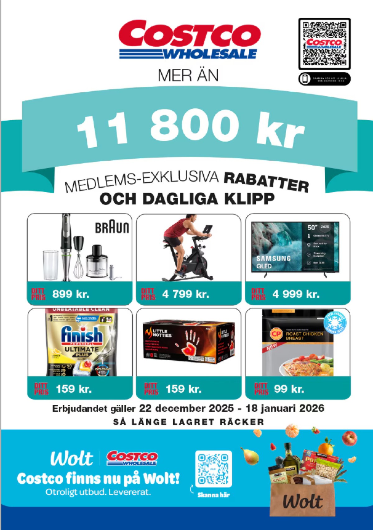 Se Costco reklamblad för vecka 1 på Kampanjveckan.se. Se bra erbjudanden på många varor, t.ex. stavmixer braun eller motionscykel okänd. Läs reklambladet här! Sida 1
