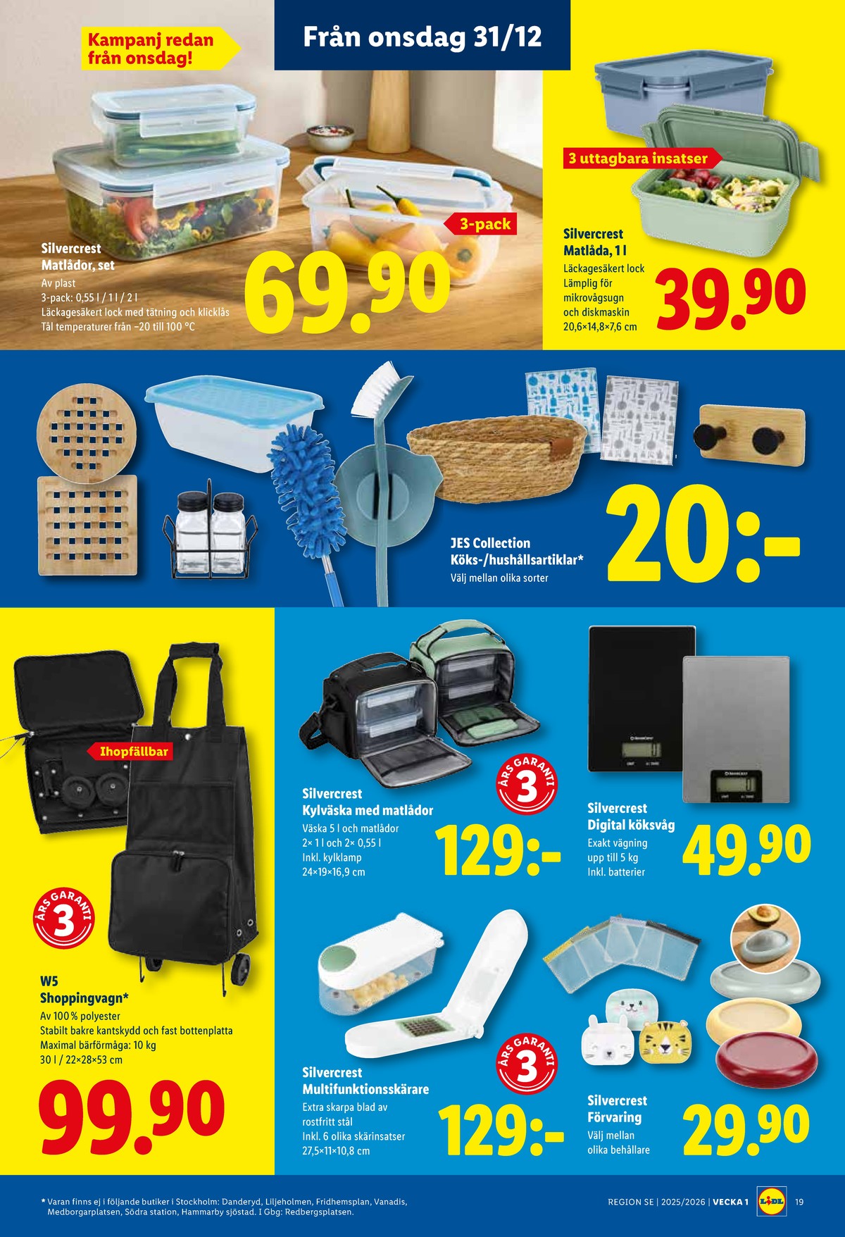Se Lidl reklamblad för vecka 1 på Kampanjveckan.se. Se bra erbjudanden på många varor. Läs reklambladet här! Sida 21