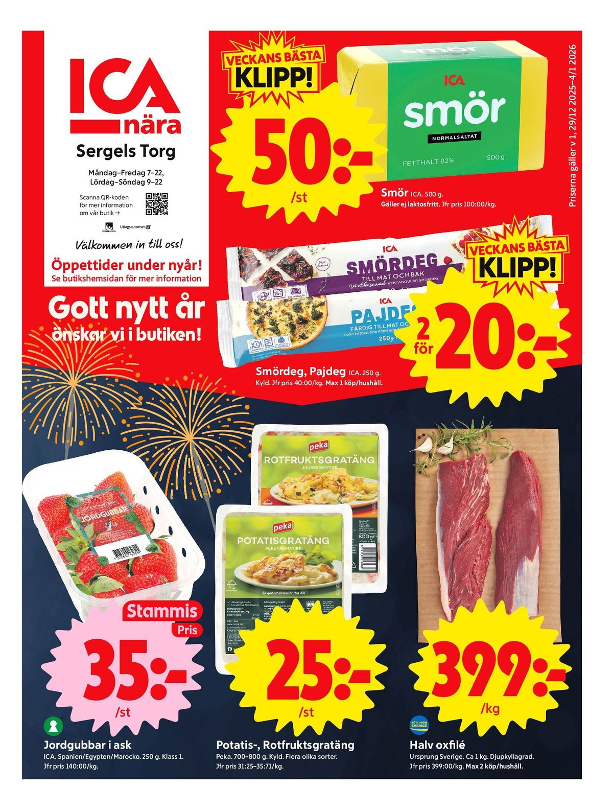 Se ICA Nära reklamblad för vecka 1 på Kampanjveckan.se. Se bra erbjudanden på många varor, t.ex. smör ica eller pajdeg ica. Läs reklambladet här! Sida 1
