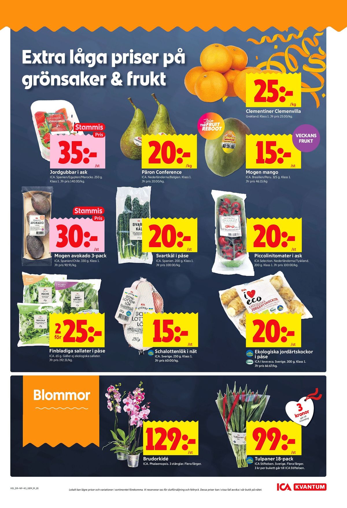 Se ICA Kvantum reklamblad för vecka 1 på Kampanjveckan.se. Se bra erbjudanden på många varor, t.ex. jordgubbar okänd eller päron ica. Läs reklambladet här! Sida 5
