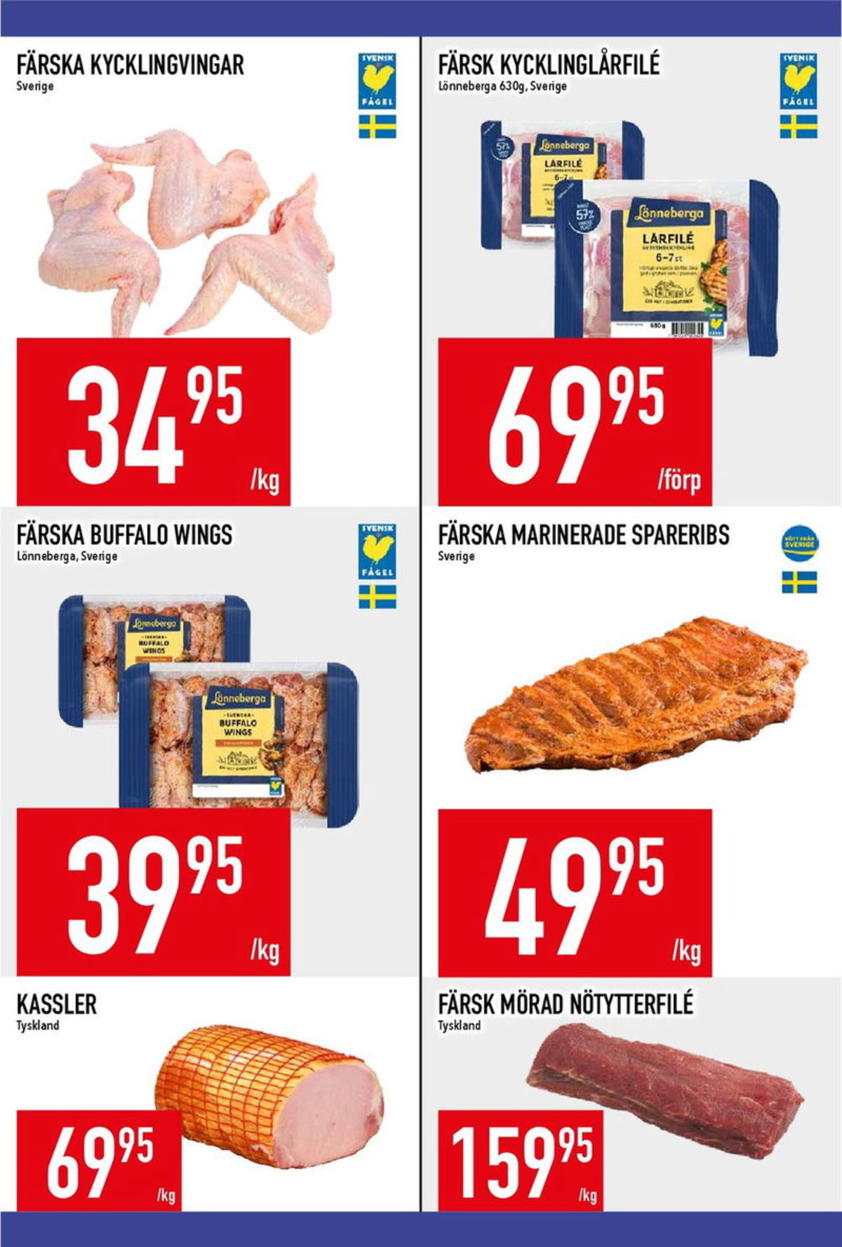 Se MatDax reklamblad för vecka 1 på Kampanjveckan.se. Se bra erbjudanden på många varor, t.ex. spareribs allmans eller kycklingvingar lönneberga. Läs reklambladet här! Sida 15
