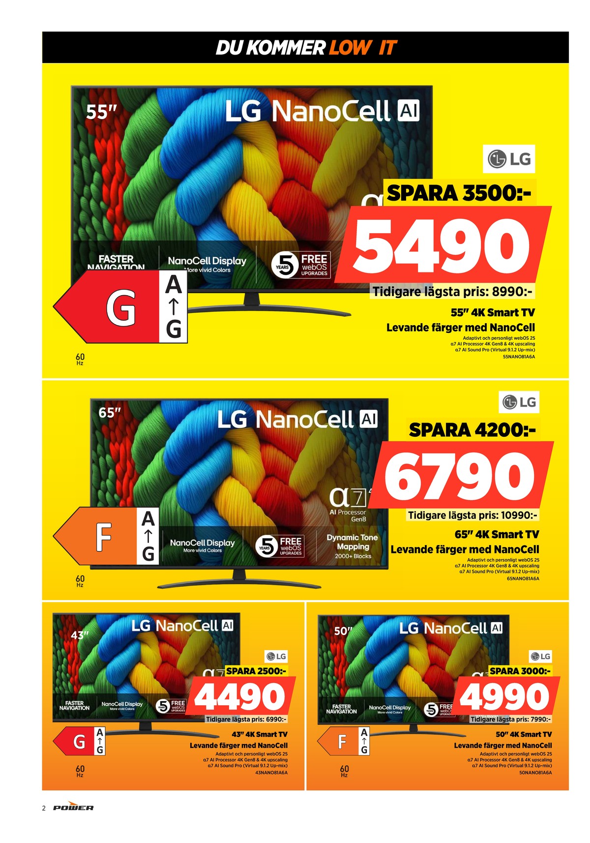 Se Power reklamblad för vecka 1 på Kampanjveckan.se. Se bra erbjudanden på många varor. Läs reklambladet här! Sida 2