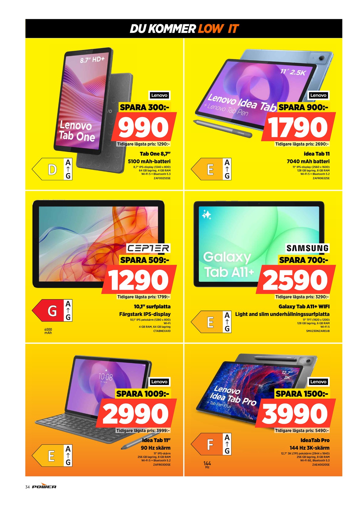 Se Power reklamblad för vecka 1 på Kampanjveckan.se. Se bra erbjudanden på många varor. Läs reklambladet här! Sida 34