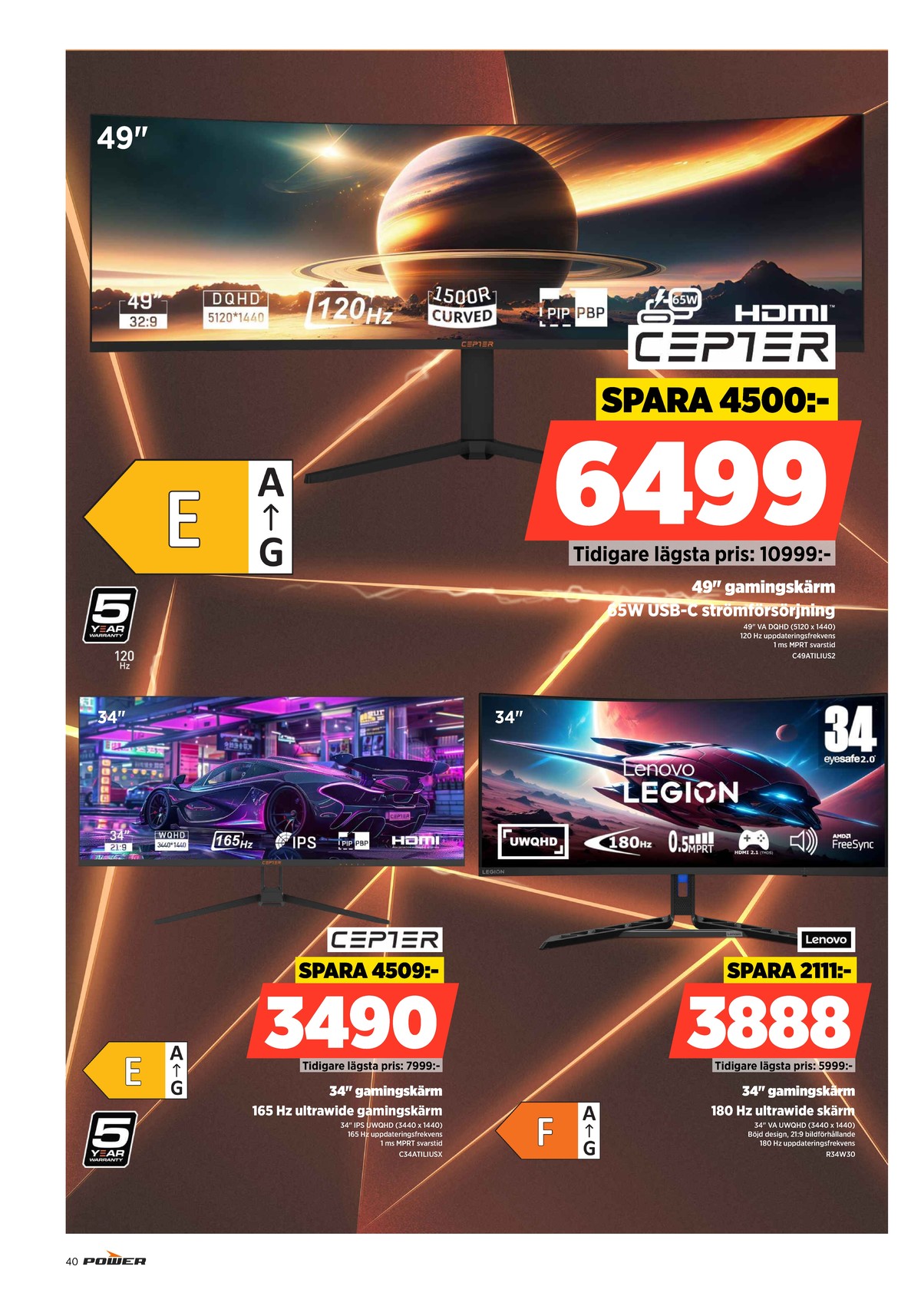 Se Power reklamblad för vecka 1 på Kampanjveckan.se. Se bra erbjudanden på många varor. Läs reklambladet här! Sida 40