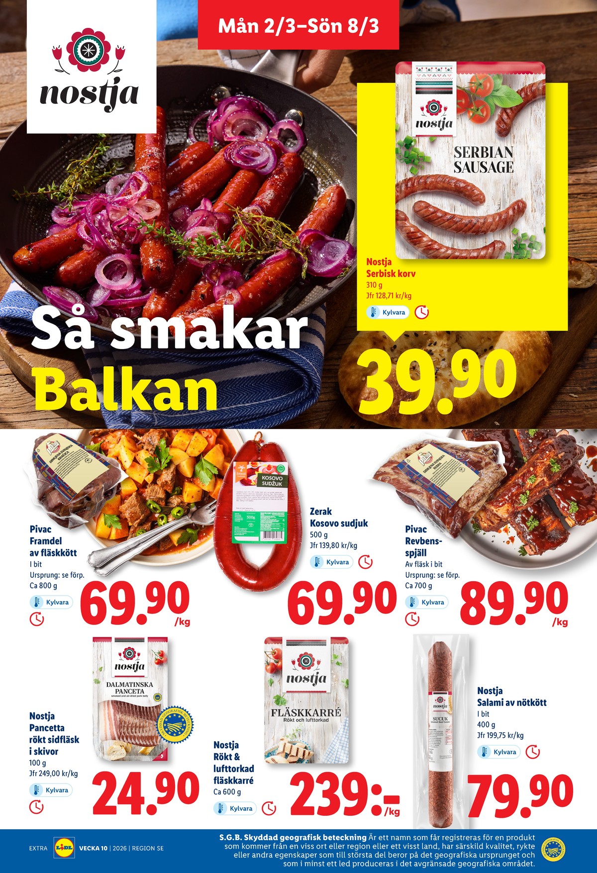 Se Lidl reklamblad för vecka 10 på Kampanjveckan.se. Se bra erbjudanden på många varor, t.ex. pancetta nostja eller revbensspjäll pivac. Läs reklambladet här! Sida 13

