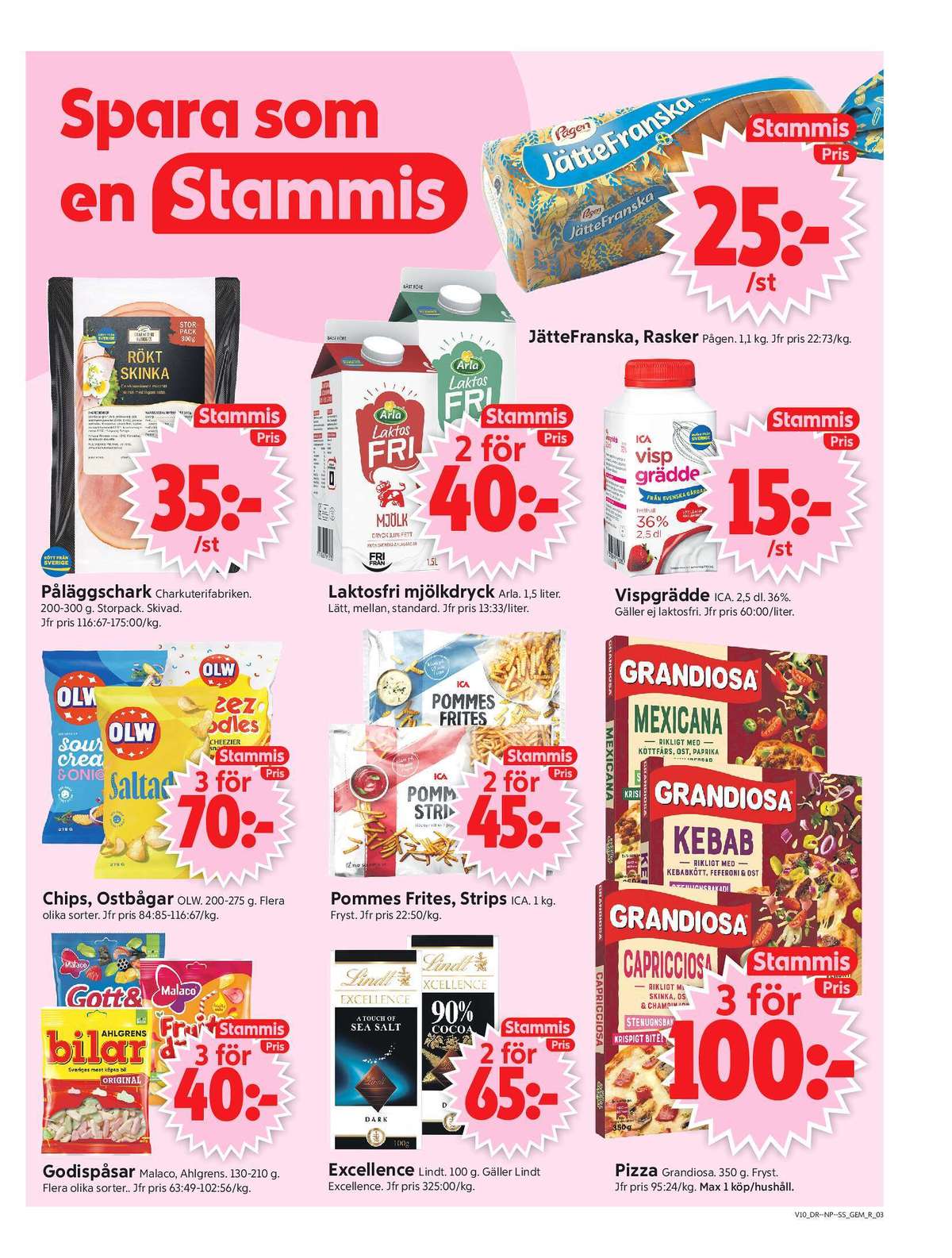 Se ICA Supermarket reklamblad för vecka 10 på Kampanjveckan.se. Se bra erbjudanden på många varor, t.ex. långfranska jättefranska eller vispgrädde ica. Läs reklambladet här! Sida 3
