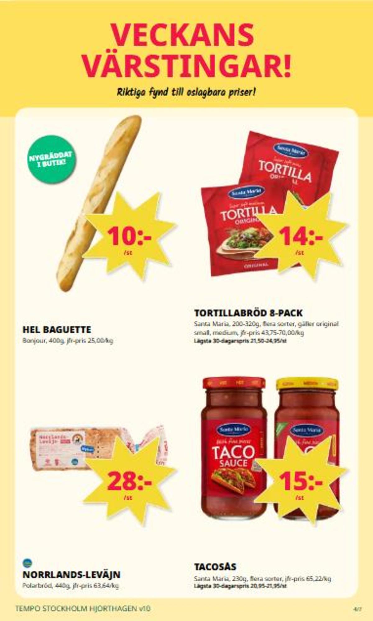 Se Tempo reklamblad för vecka 10 på Kampanjveckan.se. Se bra erbjudanden på många varor. Läs reklambladet här! Sida 4