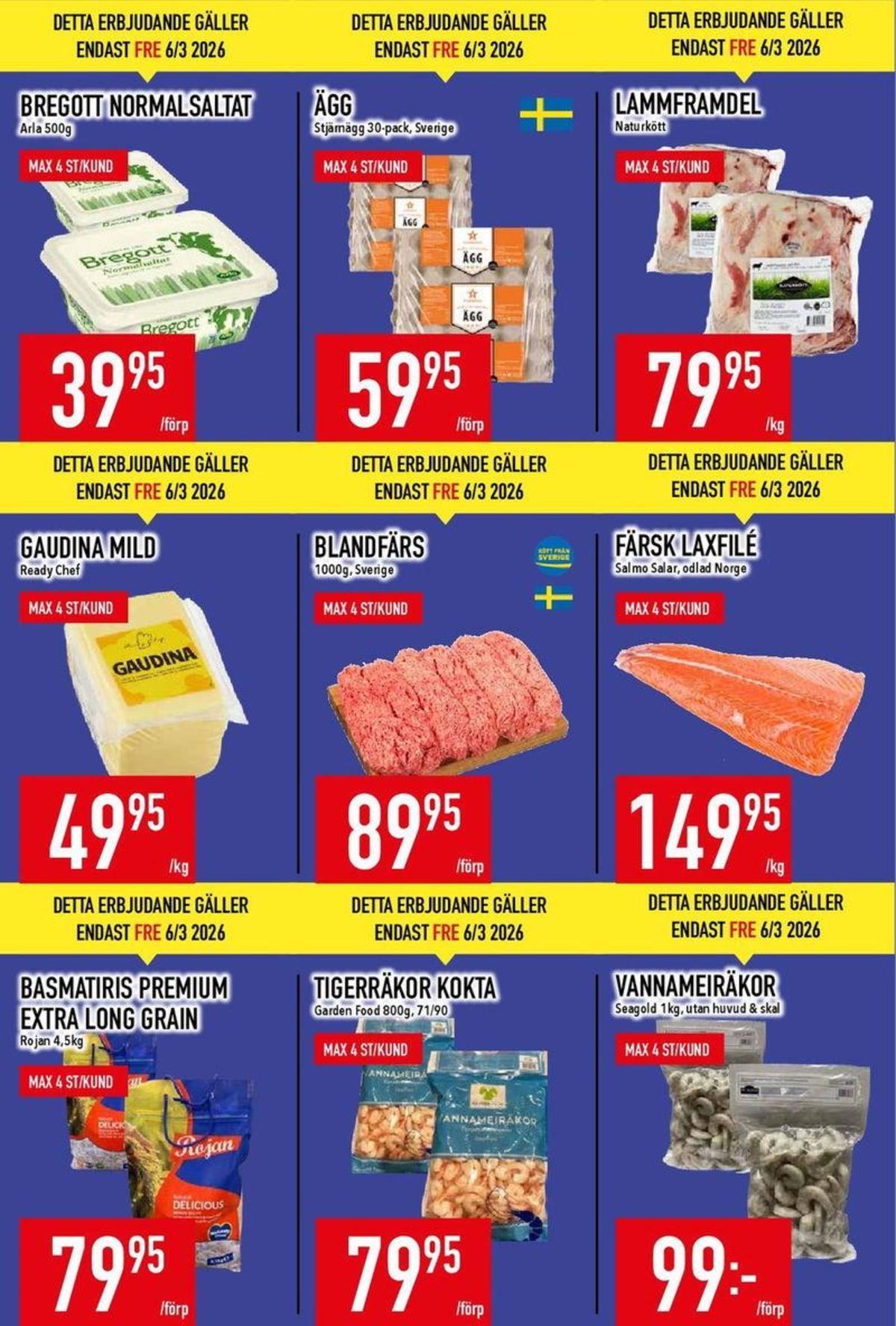 Se MatDax reklamblad för vecka 10 på Kampanjveckan.se. Se bra erbjudanden på många varor, t.ex. basmatiris rojan eller laxfilé sweden seafood. Läs reklambladet här! Sida 5
