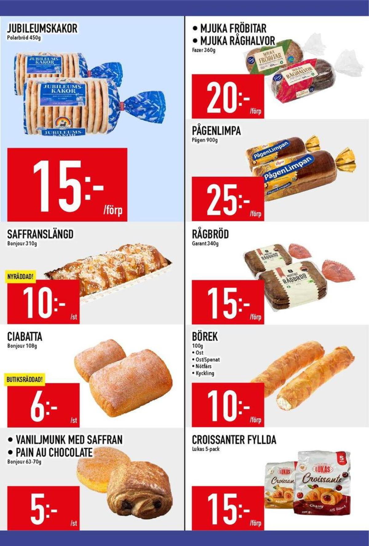 Se MatDax reklamblad för vecka 10 på Kampanjveckan.se. Se bra erbjudanden på många varor, t.ex. vetekakor jubileumskaka eller rågbröd mustigt. Läs reklambladet här! Sida 8
