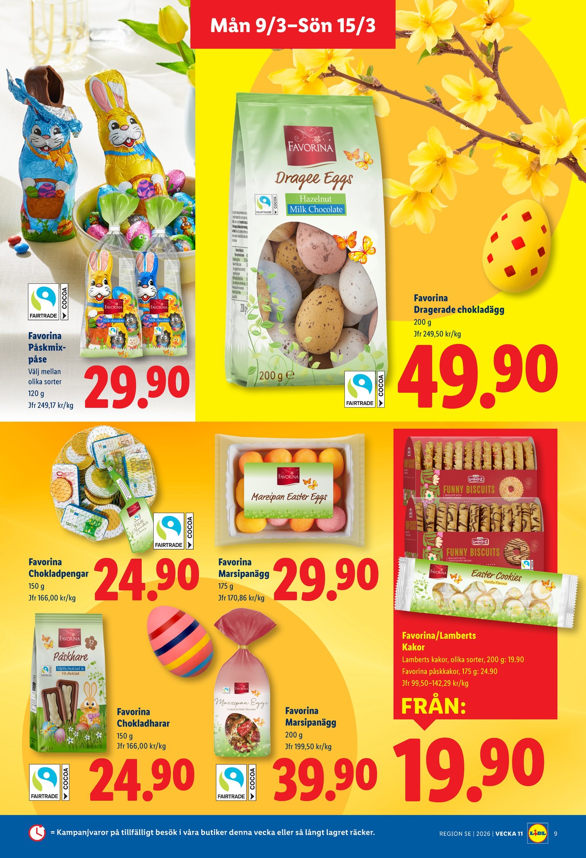 Se Lidl reklamblad för vecka 11 på Kampanjveckan.se. Se bra erbjudanden på många varor, t.ex. påskhare favorina eller andra varor. Läs reklambladet här! Sida 11
