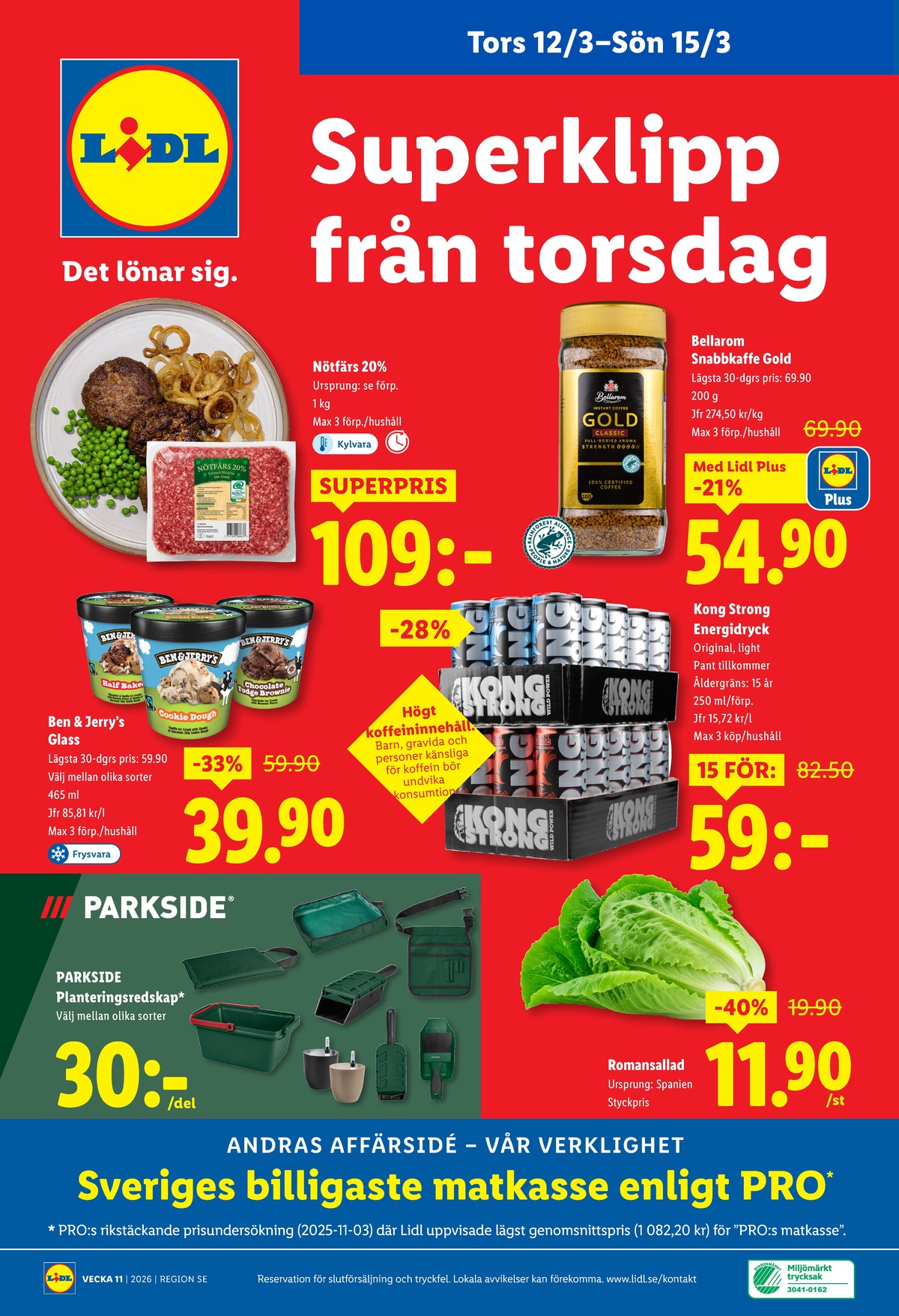 Se Lidl reklamblad för vecka 11 på Kampanjveckan.se. Se bra erbjudanden på många varor. Läs reklambladet här! Sida 28
