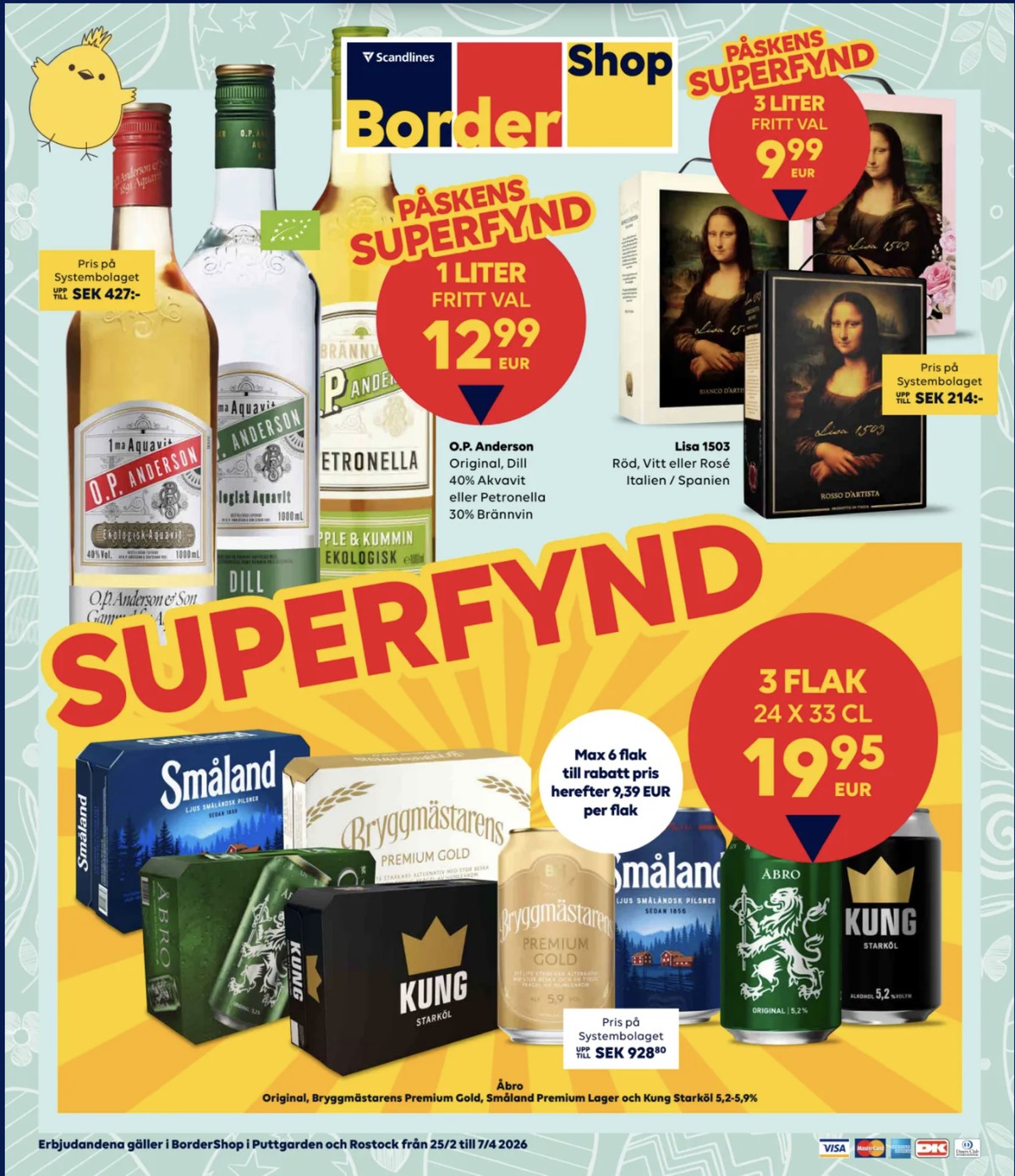 Se Scandlines Border Shop reklamblad för vecka 12 på Kampanjveckan.se. Se bra erbjudanden på många varor. Läs reklambladet här! Sida 1