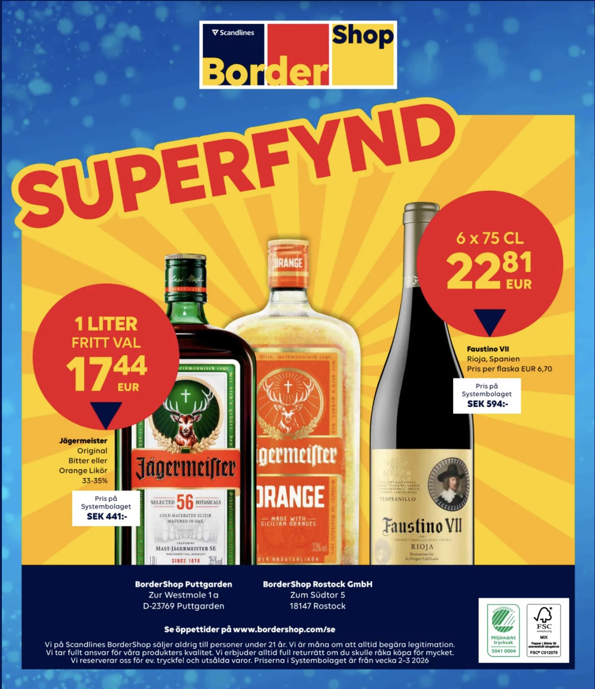 Se Scandlines Border Shop reklamblad för vecka 12 på Kampanjveckan.se. Se bra erbjudanden på många varor. Läs reklambladet här! Sida 28