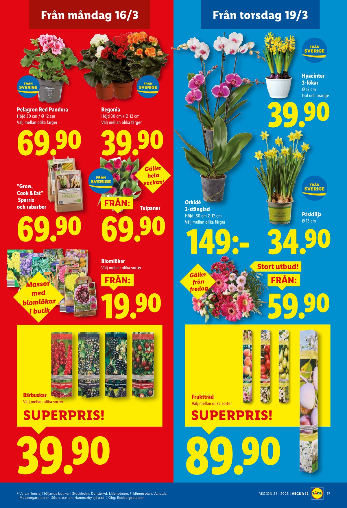 Se Lidl reklamblad för vecka 12 på Kampanjveckan.se. Se bra erbjudanden på många varor, t.ex. krukväxt okänd eller plantor okänd. Läs reklambladet här! Sida 20
