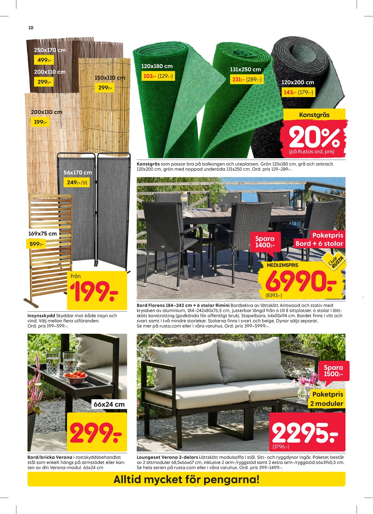 Se Rusta reklamblad för vecka 12 på Kampanjveckan.se. Se bra erbjudanden på många varor. Läs reklambladet här! Sida 10