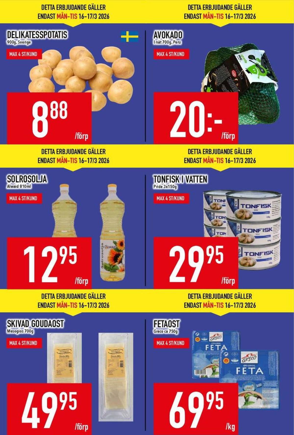 Se MatDax reklamblad för vecka 12 på Kampanjveckan.se. Se bra erbjudanden på många varor. Läs reklambladet här! Sida 2