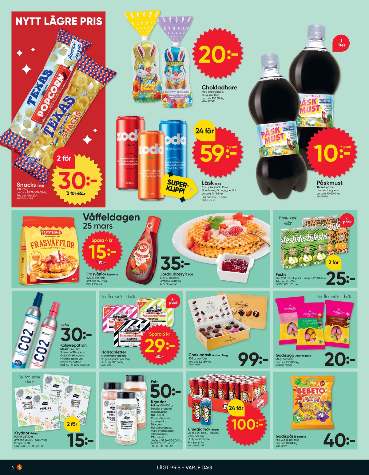Se Dollarstore reklamblad för vecka 12 på Kampanjveckan.se. Se bra erbjudanden på många varor. Läs reklambladet här! Sida 4
