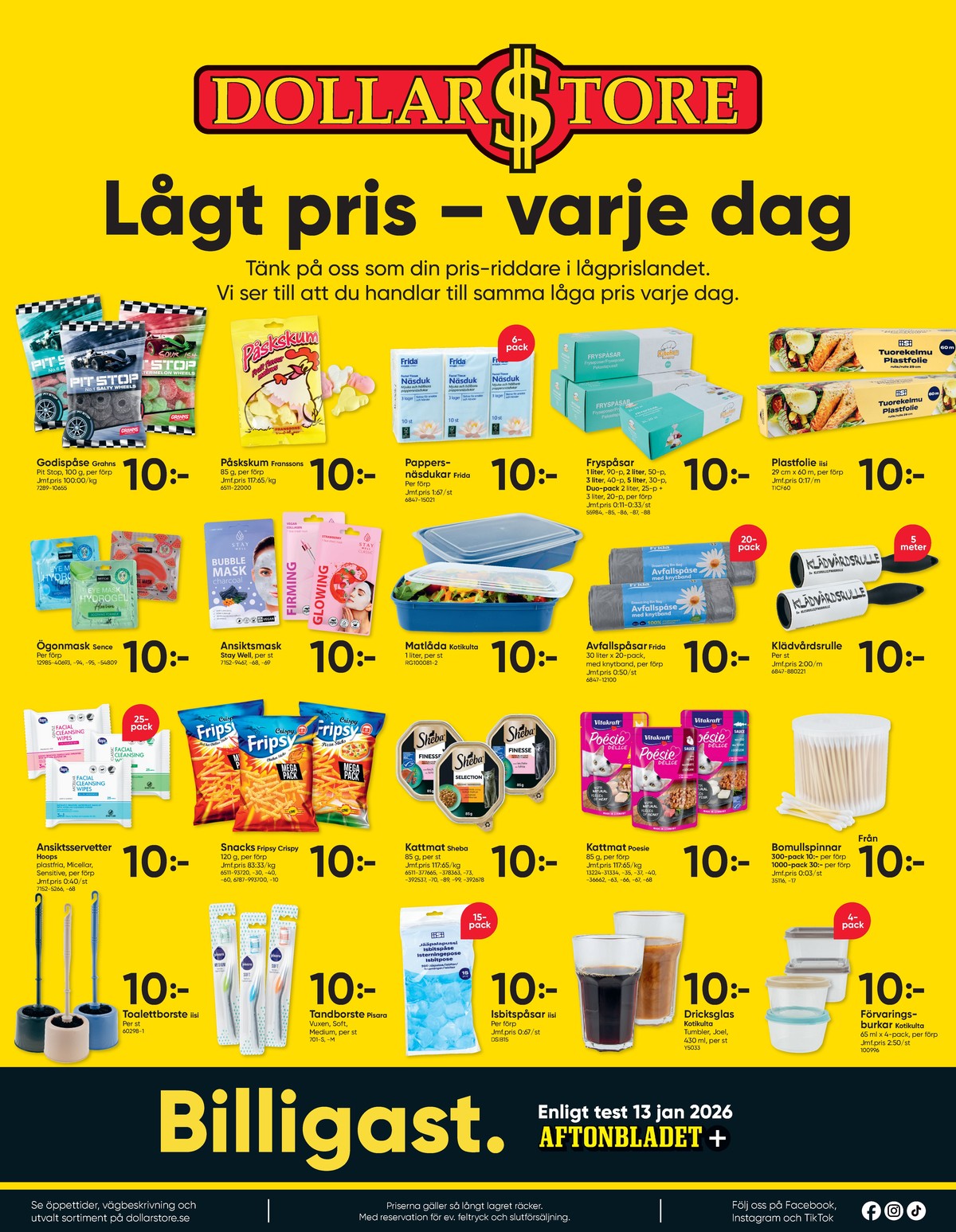 Se Dollarstore reklamblad för vecka 12 på Kampanjveckan.se. Se bra erbjudanden på många varor. Läs reklambladet här! Sida 8