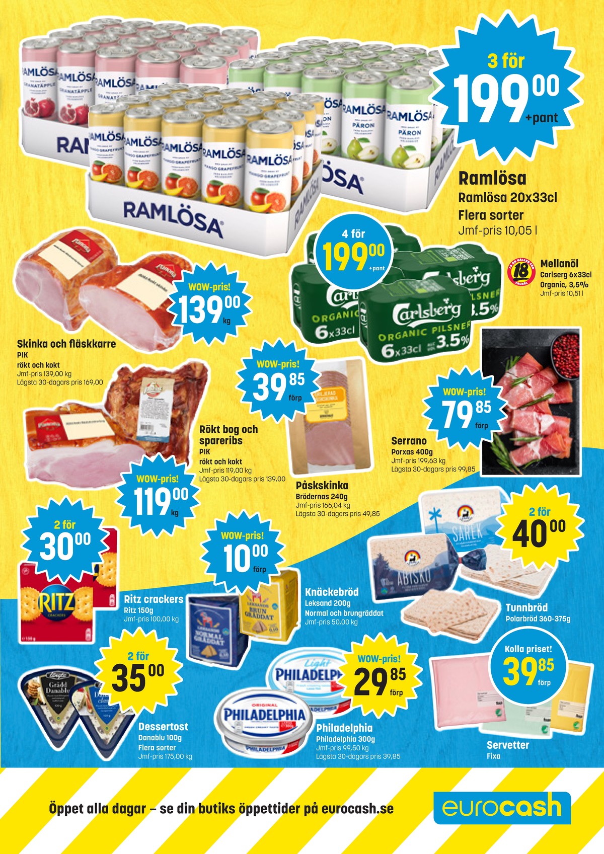 Se Eurocash reklamblad för vecka 13 på Kampanjveckan.se. Se bra erbjudanden på många varor. Läs reklambladet här! Sida 3