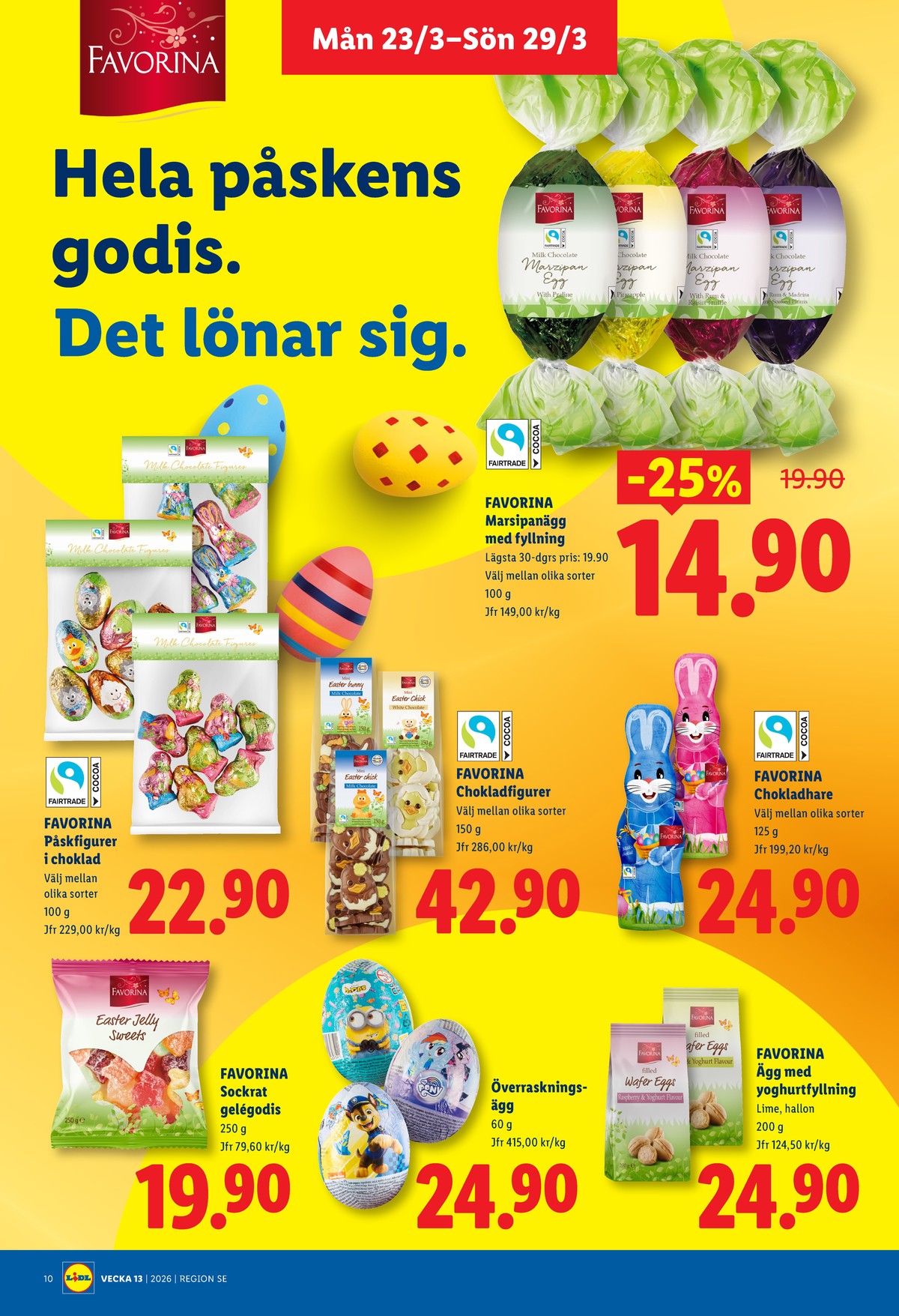 Se Lidl reklamblad för vecka 13 på Kampanjveckan.se. Se bra erbjudanden på många varor, t.ex. easter jelly sweets favorina eller påskhare favorina. Läs reklambladet här! Sida 11
