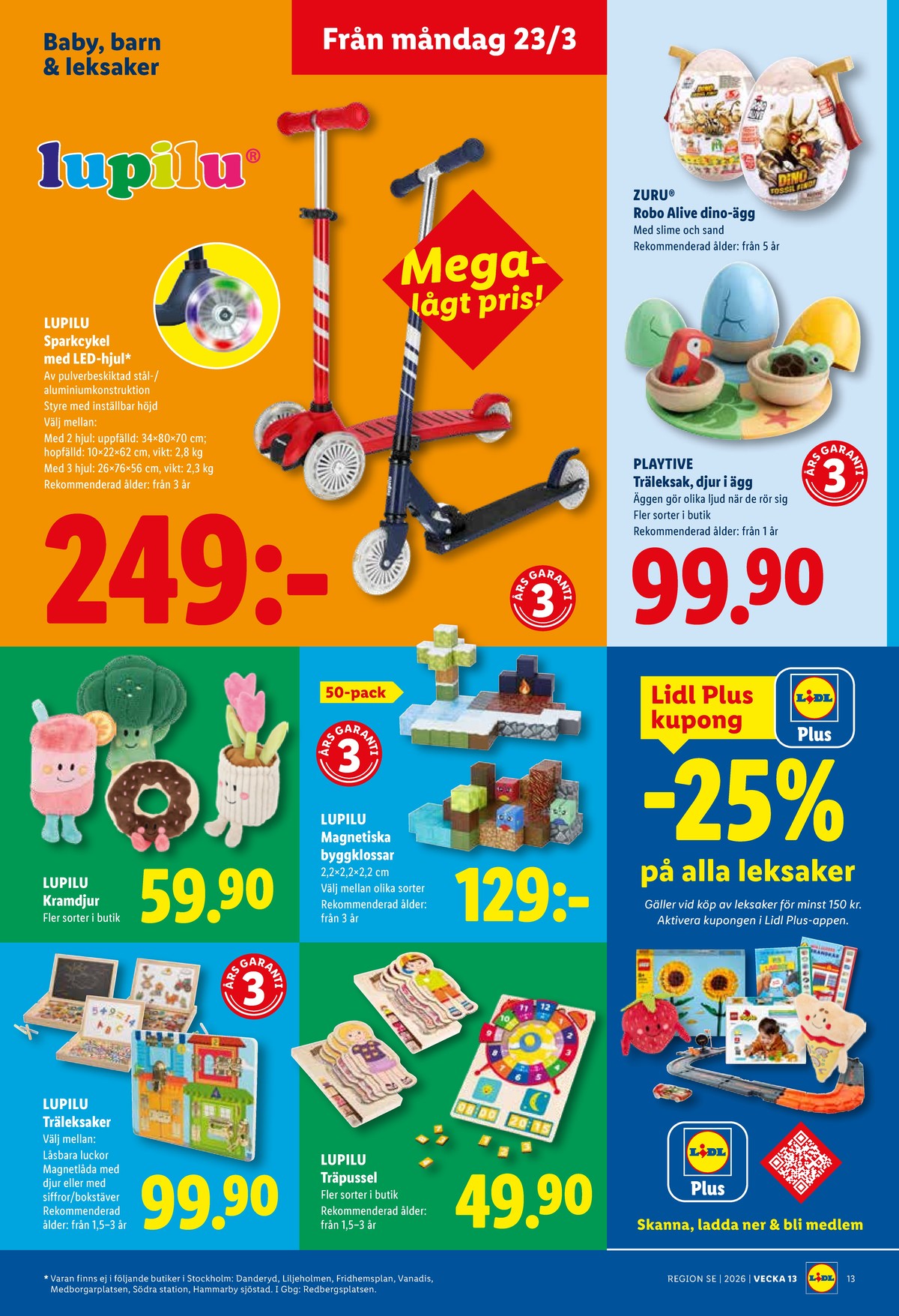 Se Lidl reklamblad för vecka 13 på Kampanjveckan.se. Se bra erbjudanden på många varor, t.ex. babyleksak lupilu eller andra varor. Läs reklambladet här! Sida 14