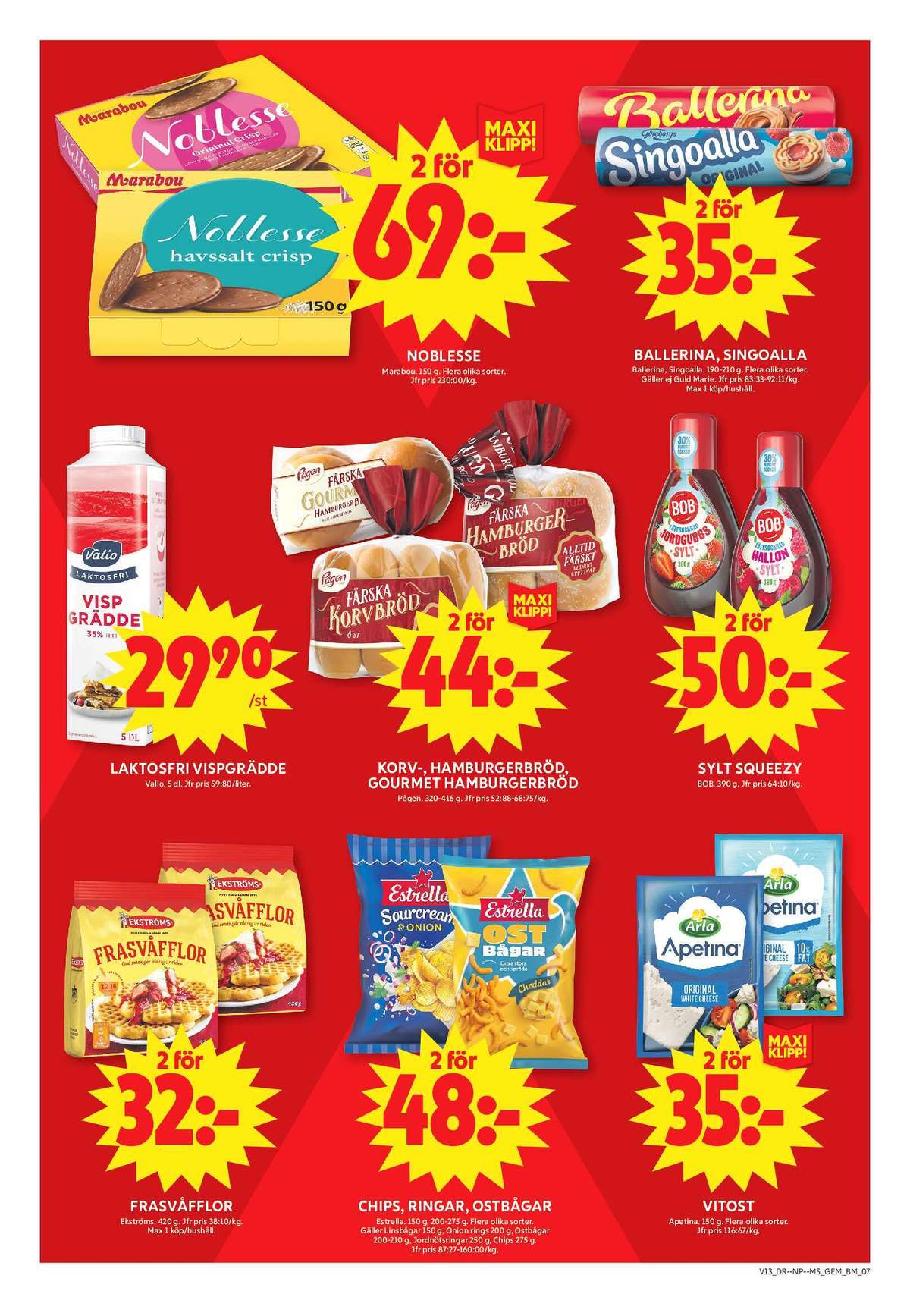 Se ICA Maxi reklamblad för vecka 13 på Kampanjveckan.se. Se bra erbjudanden på många varor, t.ex. chokladask noblesse original crisp eller chokladask noblesse havssalt crisp. Läs reklambladet här! Sida 7
